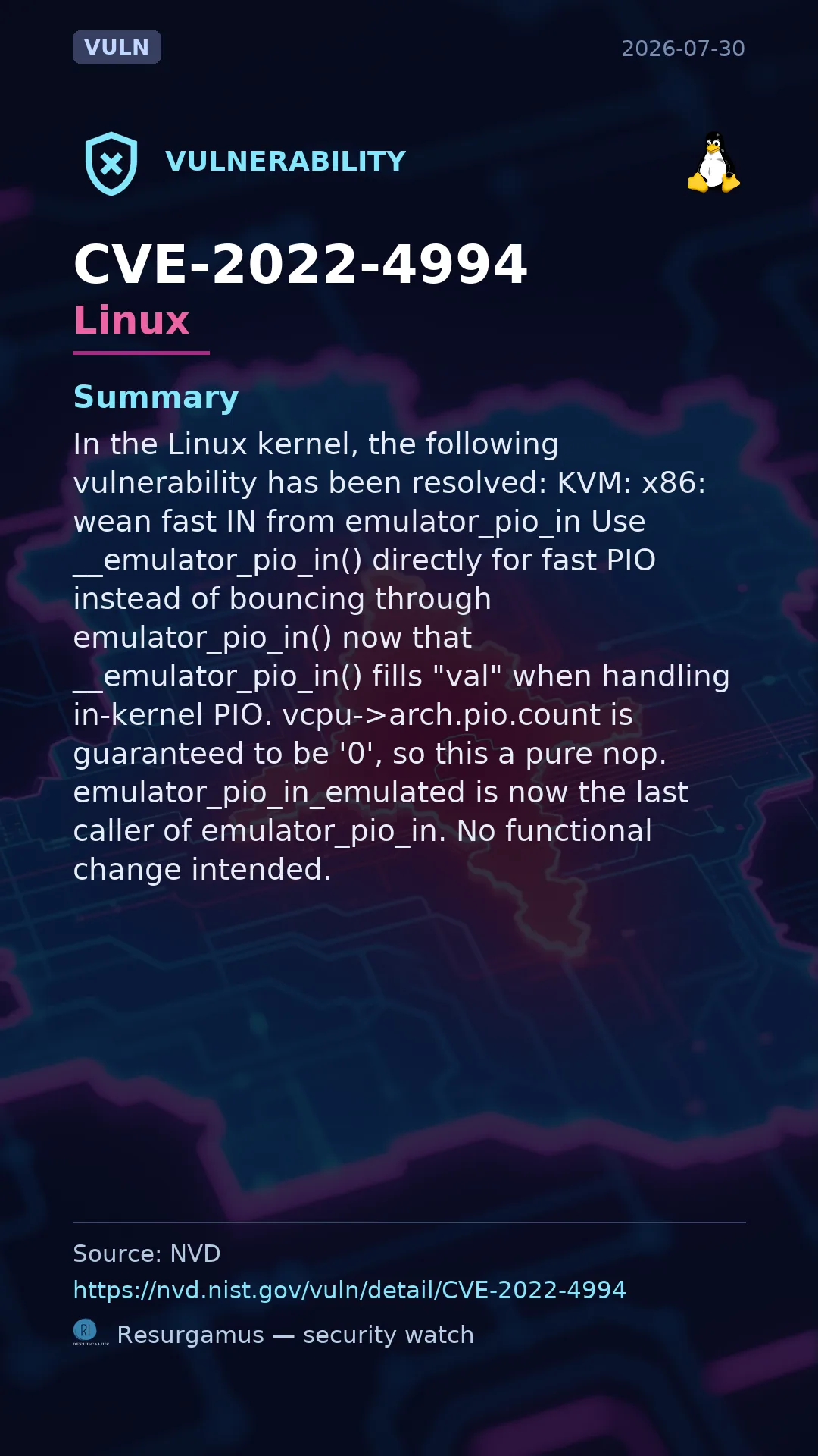 CVE-2022-4994 Linux Vulnerability