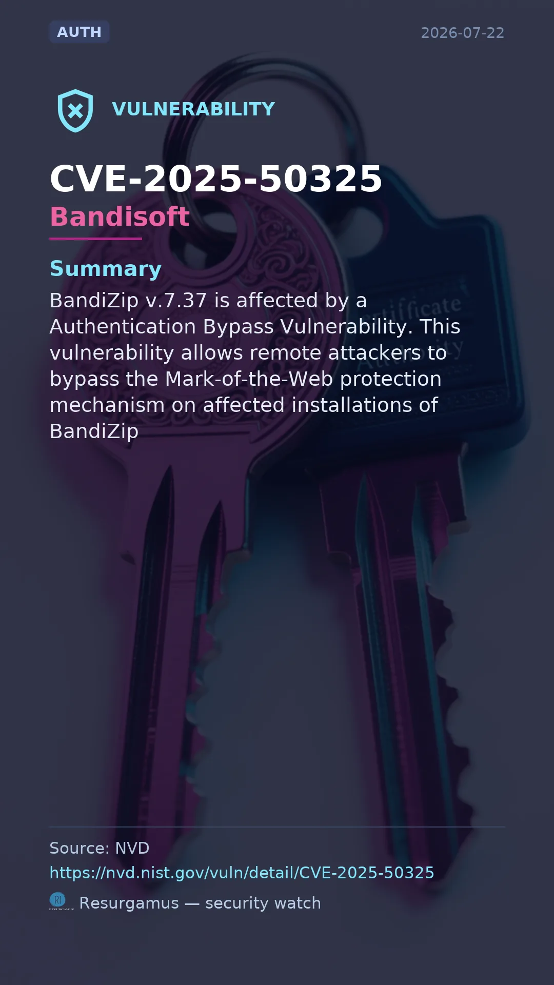 CVE-2025-50325 Bandisoft Vulnerability