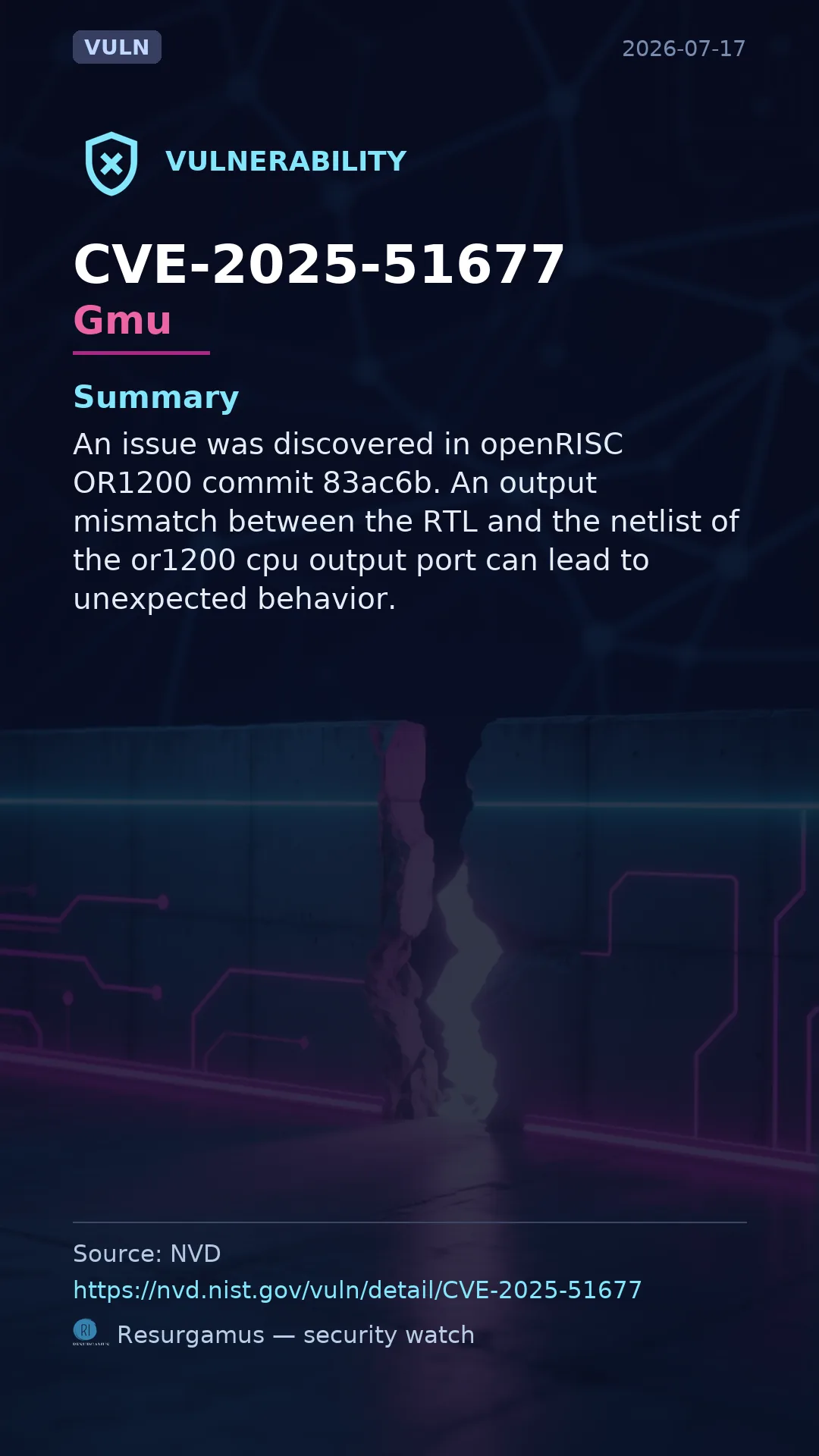 CVE-2025-51677 Gmu Vulnerability