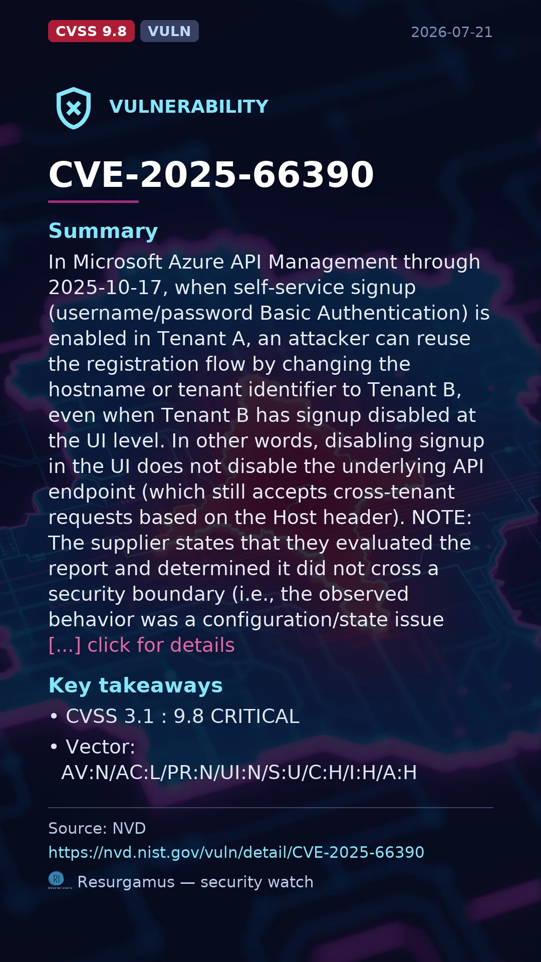 CVE-2025-66390  Vulnerability