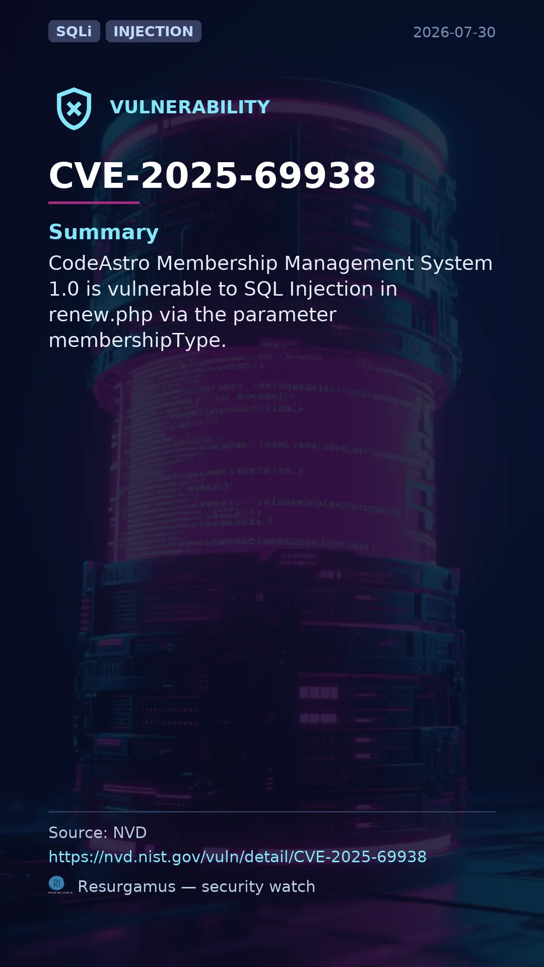 CVE-2025-69938  Vulnerability