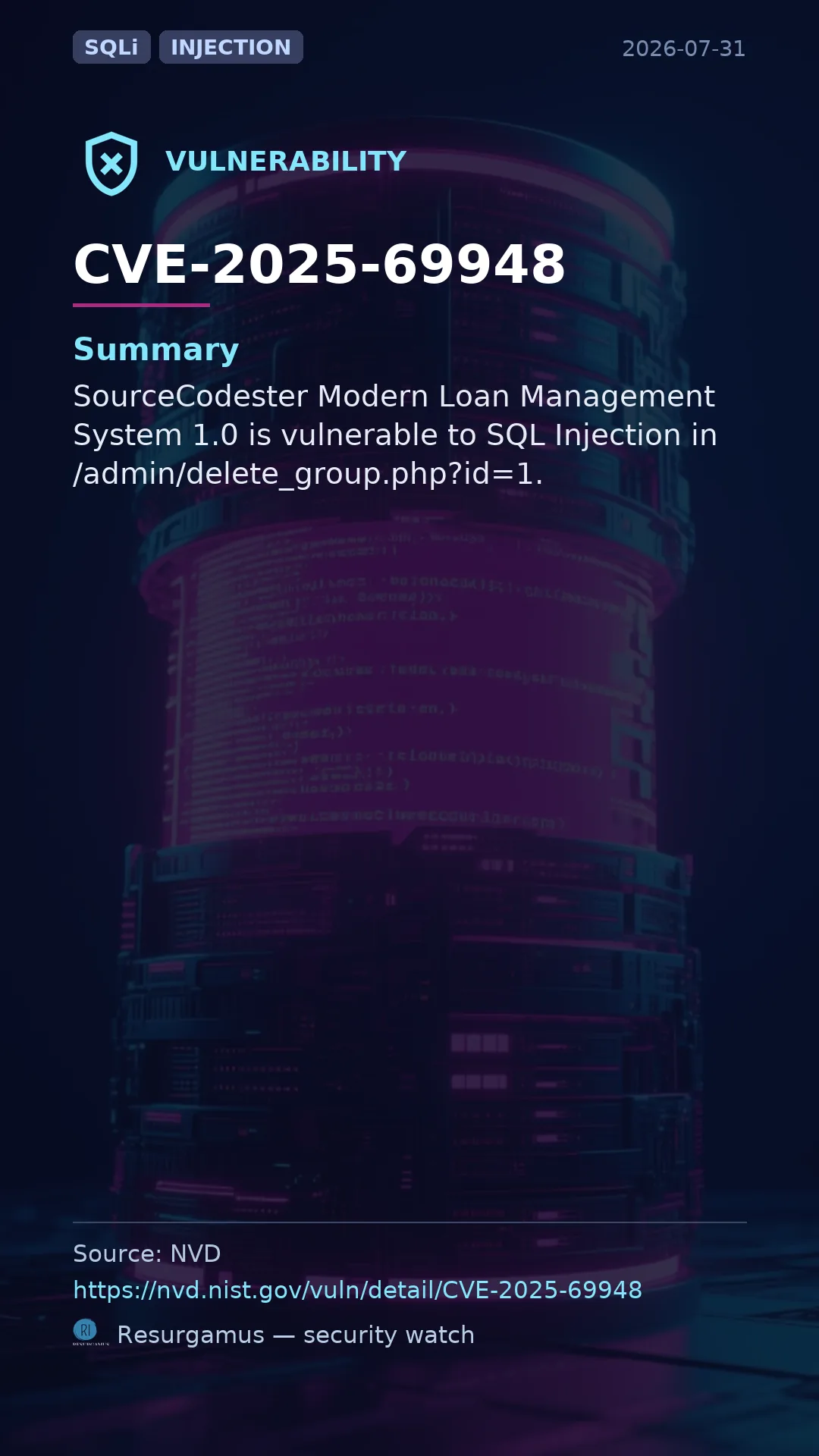 CVE-2025-69948  Vulnerability