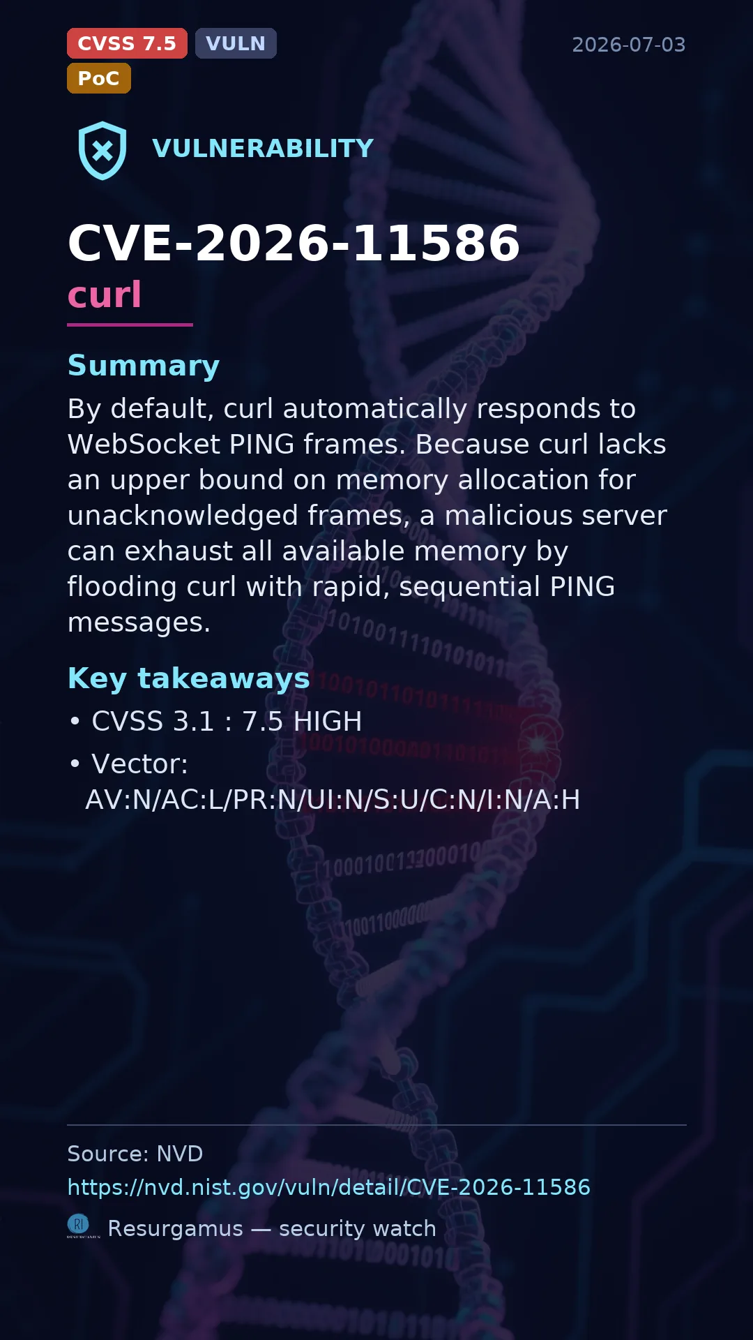 CVE-2026-11586 curl Vulnerability