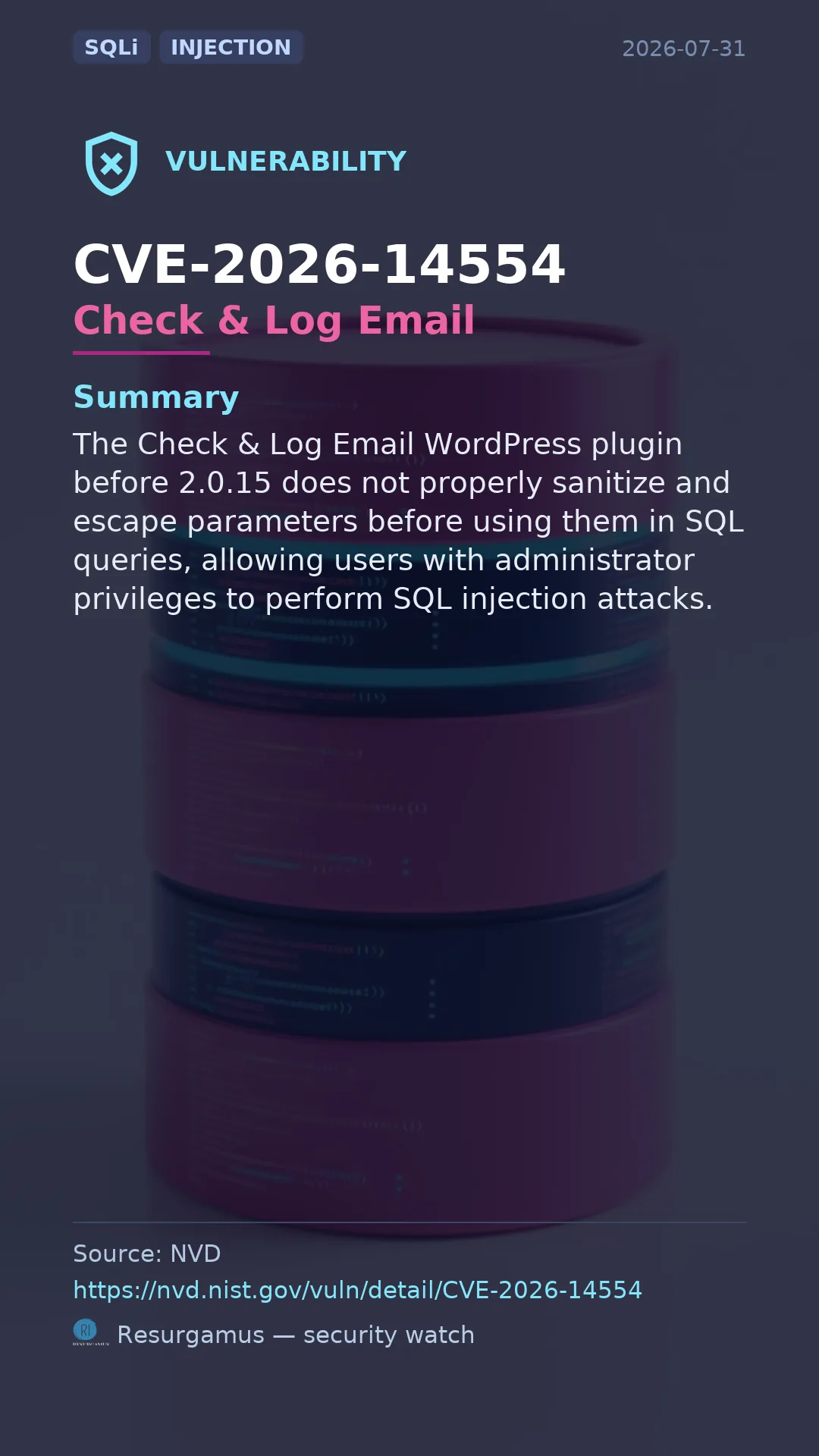 CVE-2026-14554 Check & Log Email Vulnerability