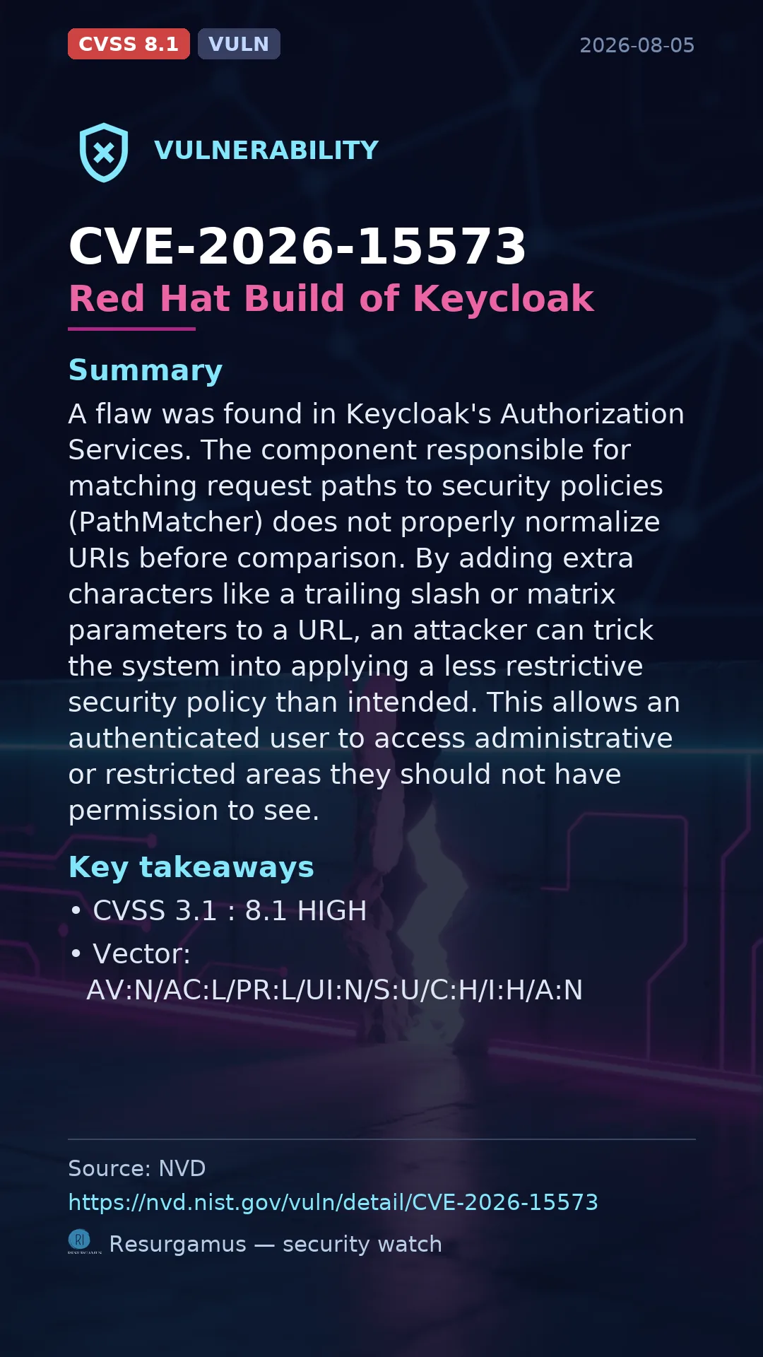 CVE-2026-15573 Red Hat Build of Keycloak Vulnerability
