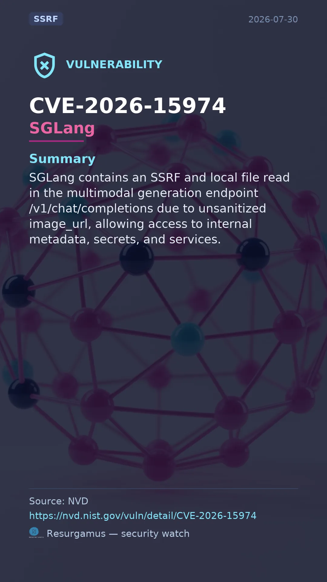 CVE-2026-15974 SGLang Vulnerability