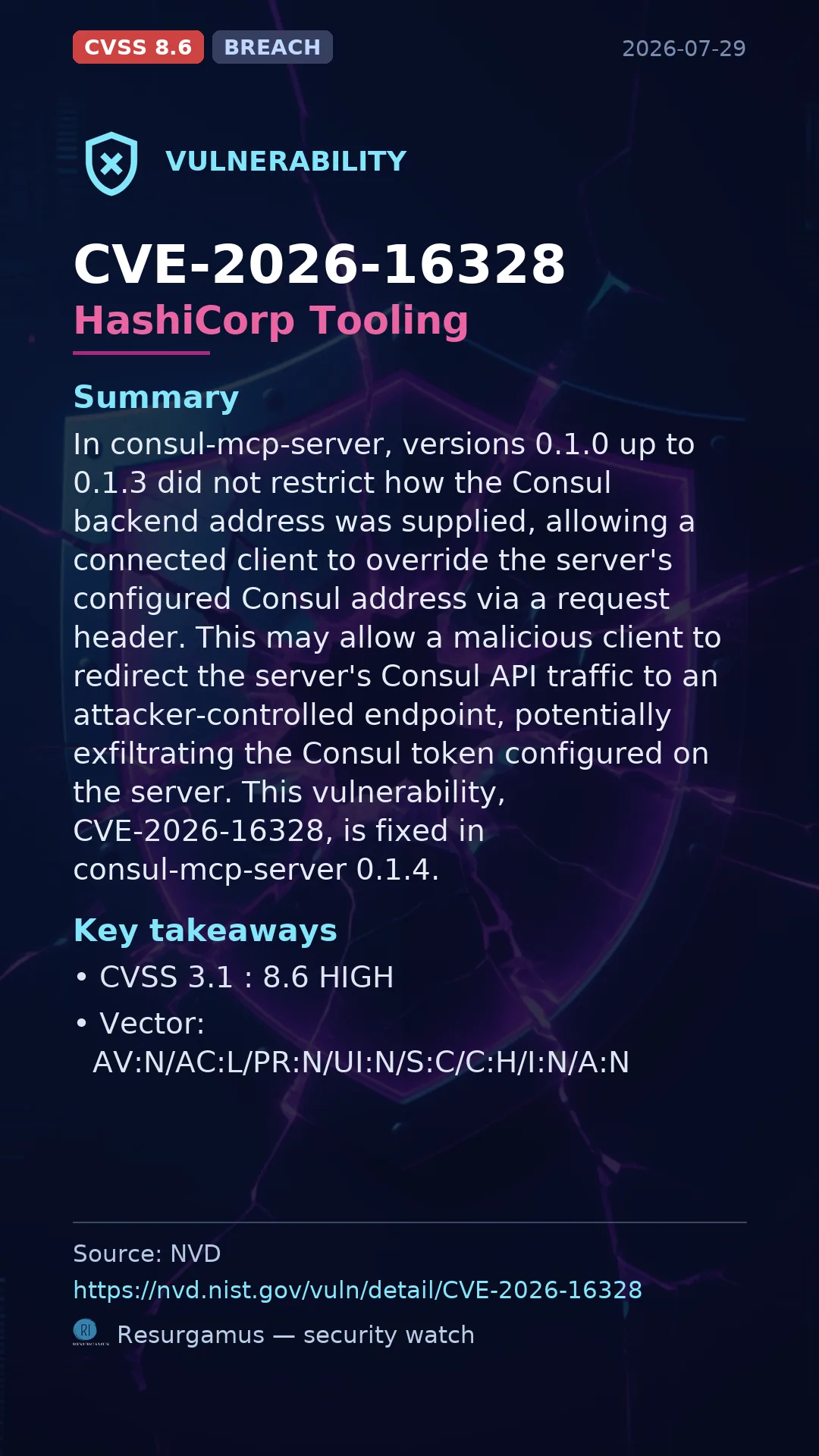 CVE-2026-16328 HashiCorp Tooling Vulnerability