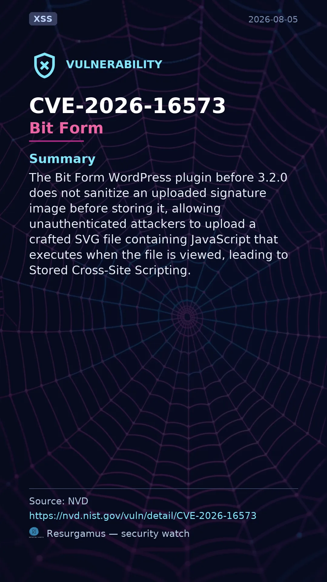 CVE-2026-16573 Bit Form Vulnerability