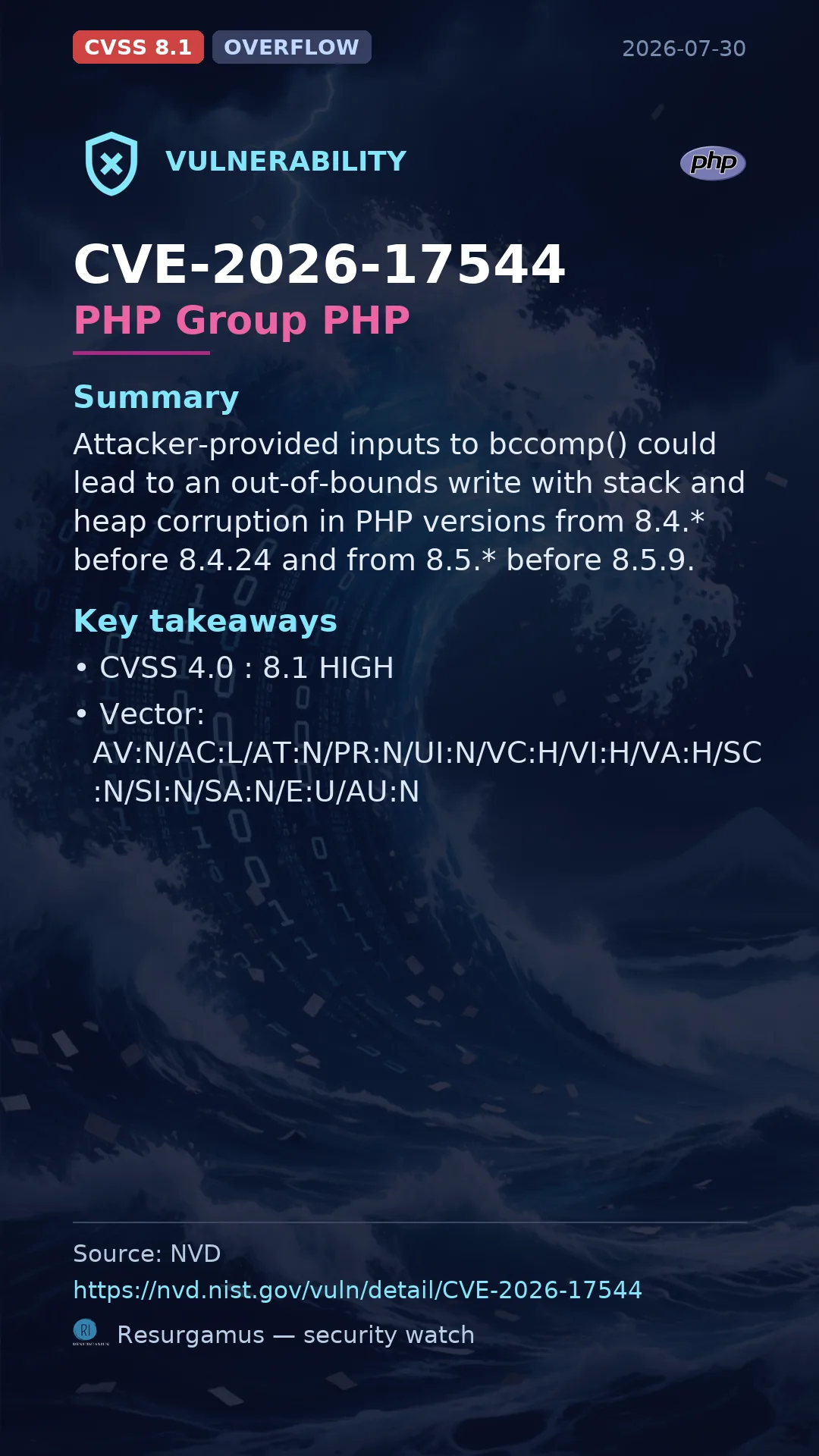 CVE-2026-17544 PHP Group PHP Vulnerability