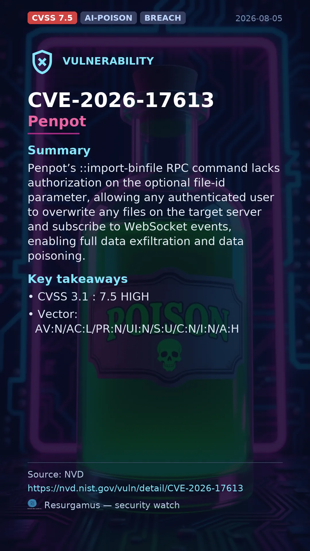 CVE-2026-17613 Penpot Vulnerability