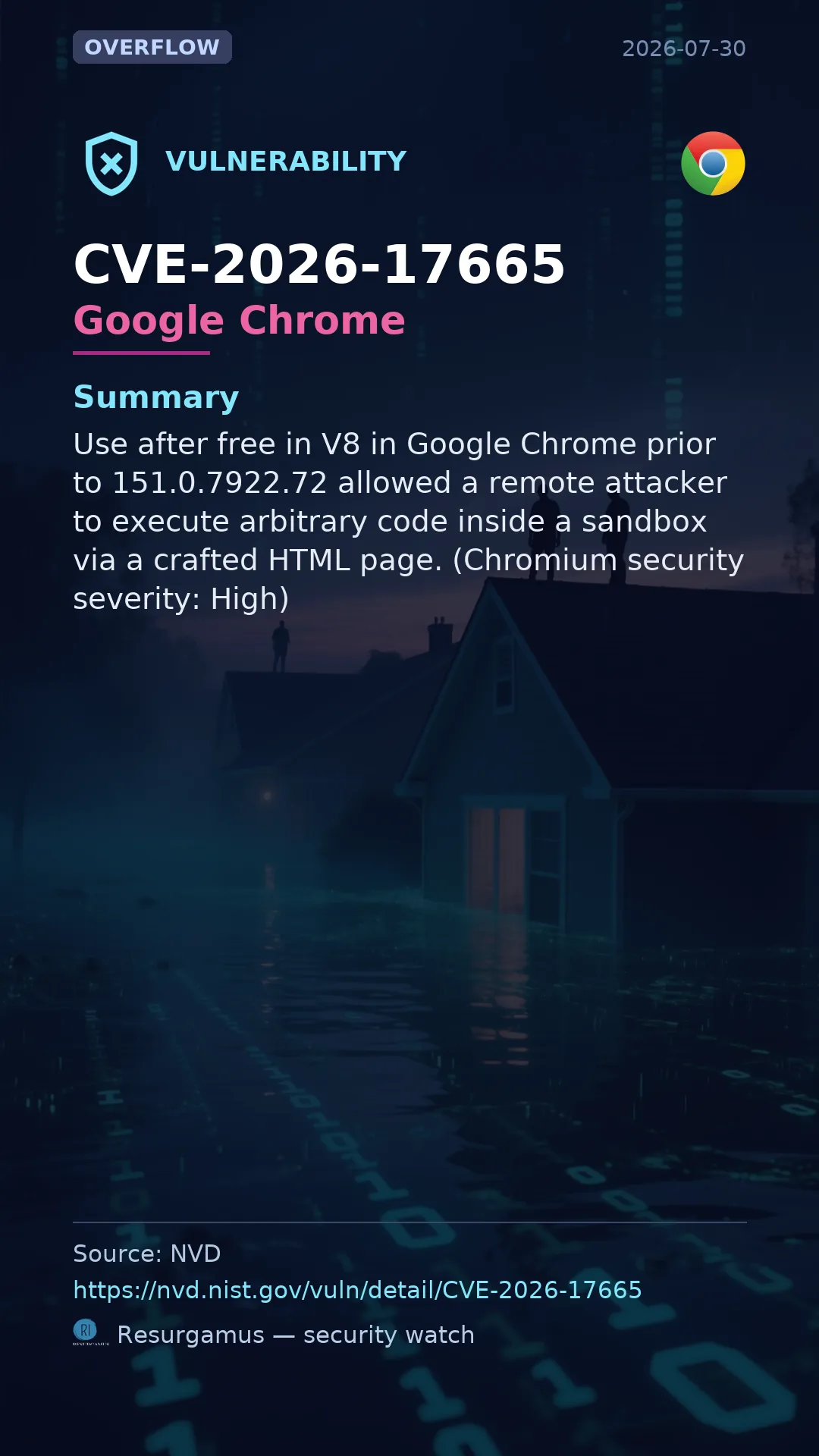 CVE-2026-17665 Google Chrome Vulnerability