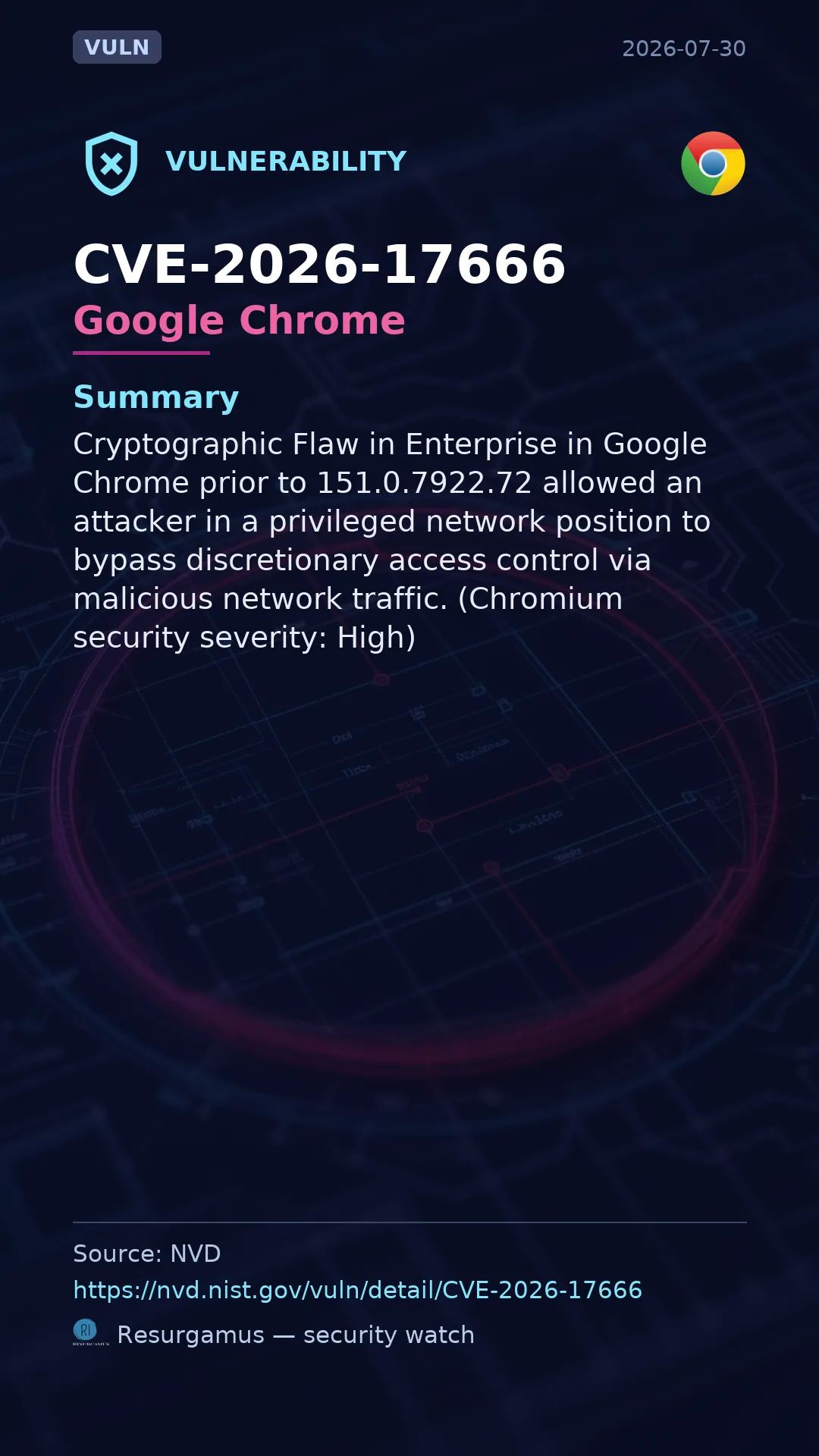CVE-2026-17666 Google Chrome Vulnerability