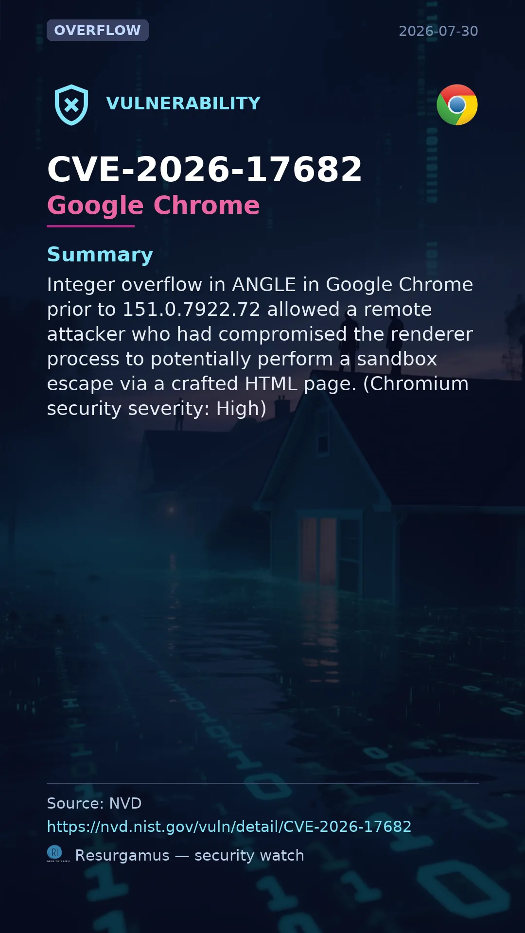 CVE-2026-17682 Google Chrome Vulnerability