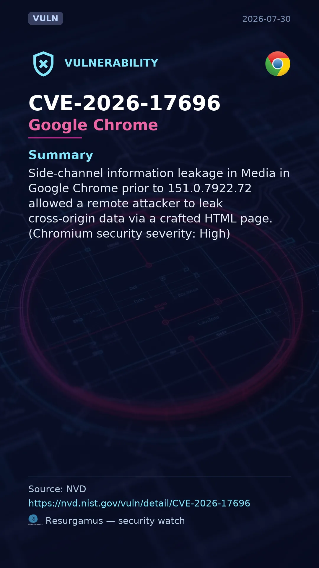 CVE-2026-17696 Google Chrome Vulnerability