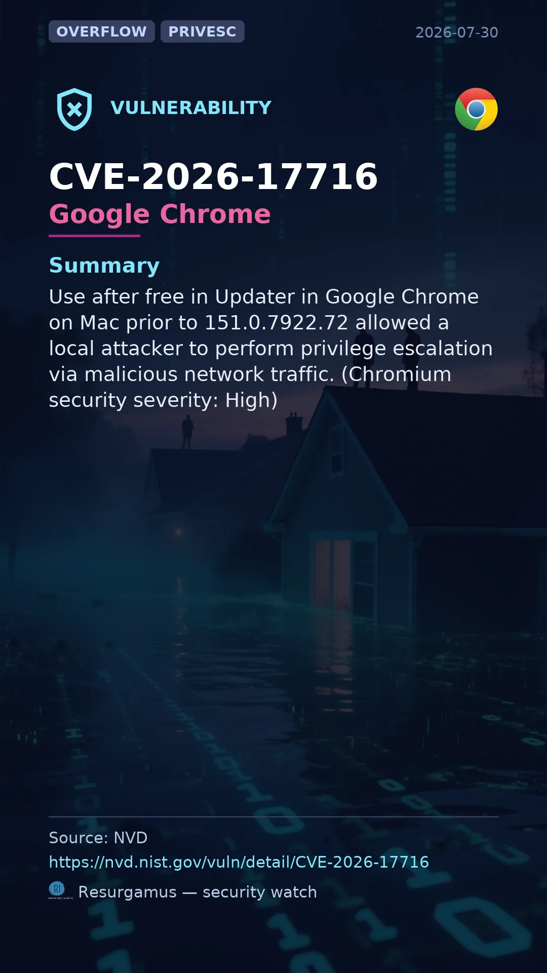 CVE-2026-17716 Google Chrome Vulnerability
