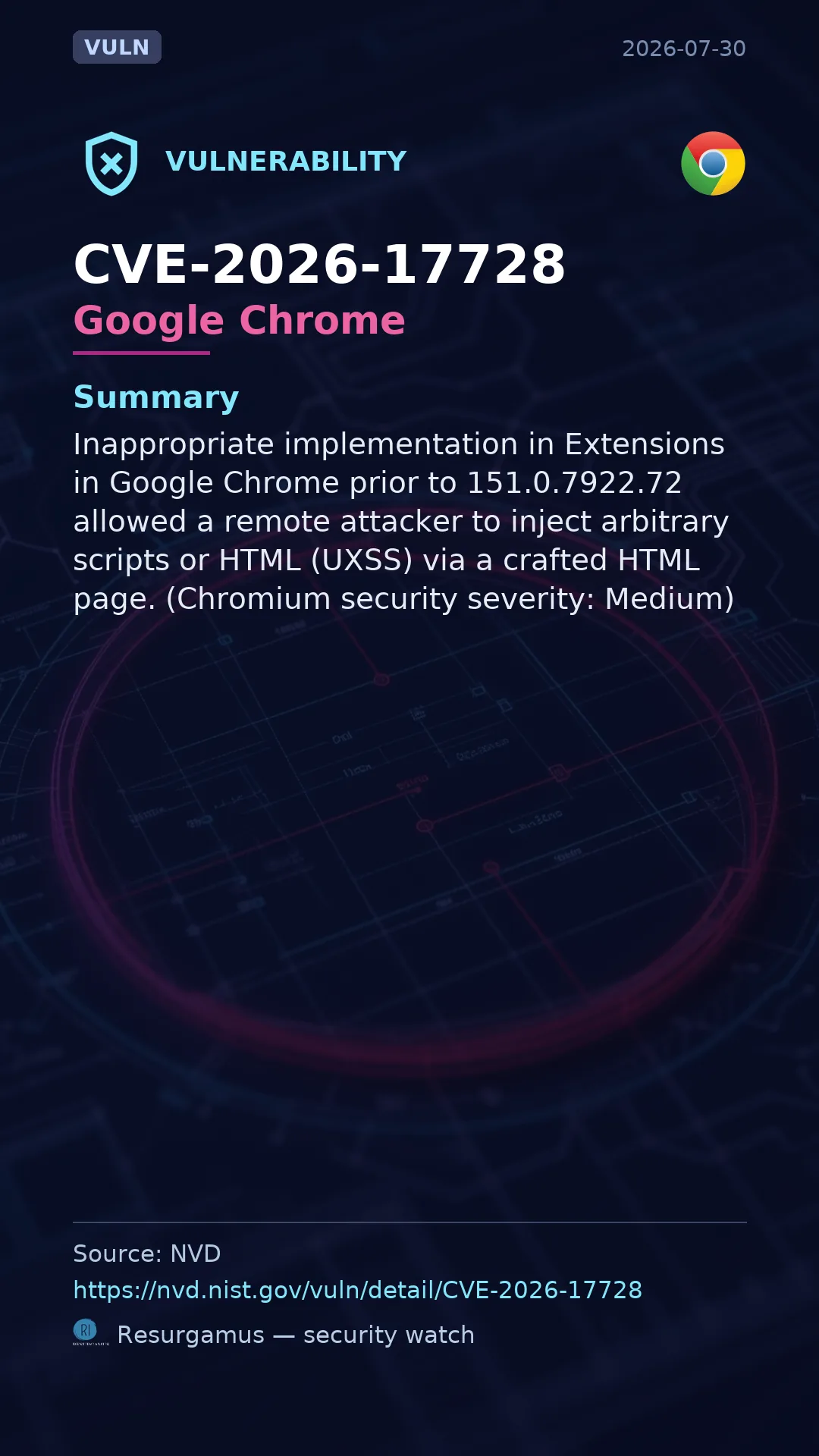 CVE-2026-17728 Google Chrome Vulnerability