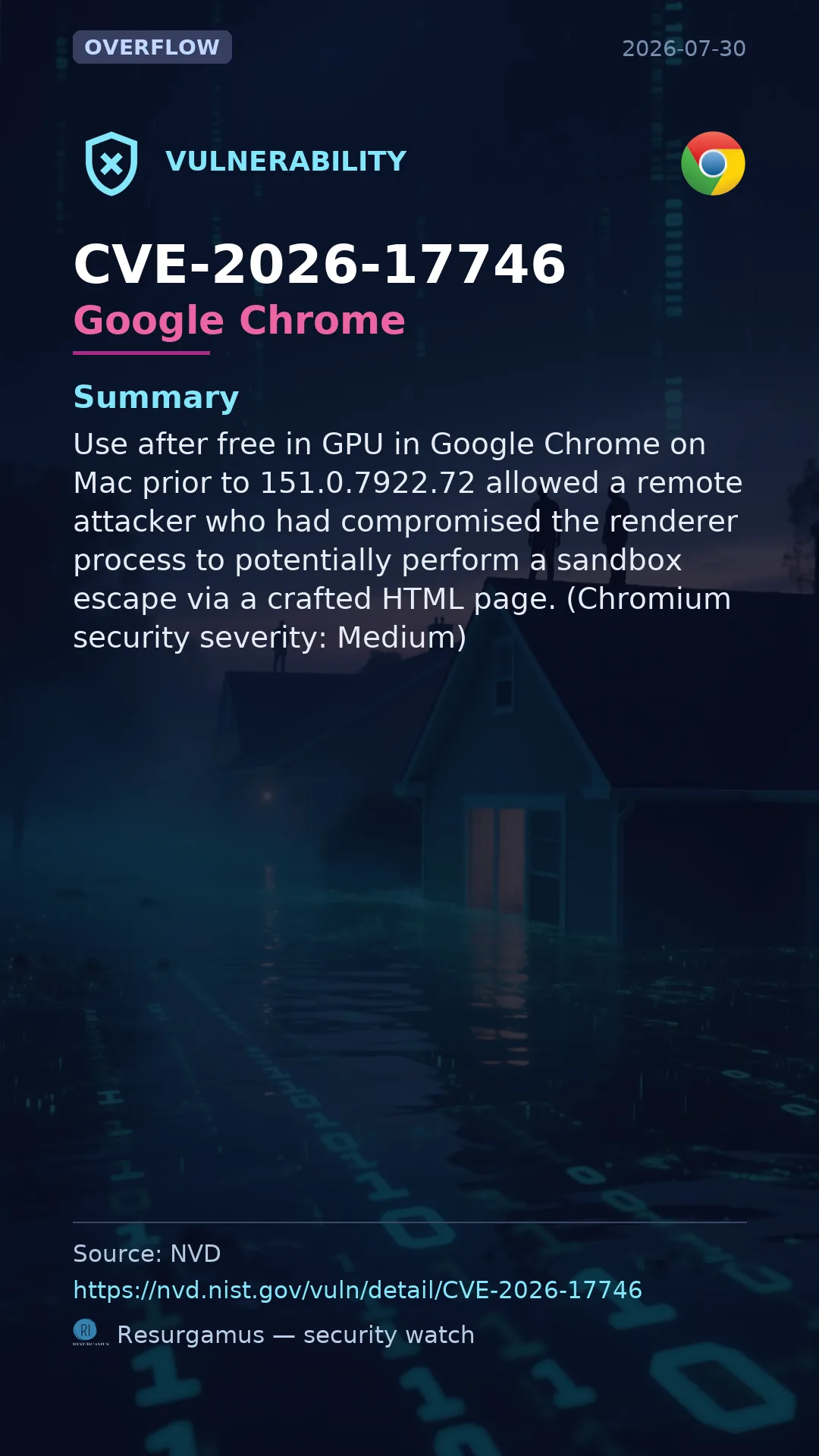 CVE-2026-17746 Google Chrome Vulnerability