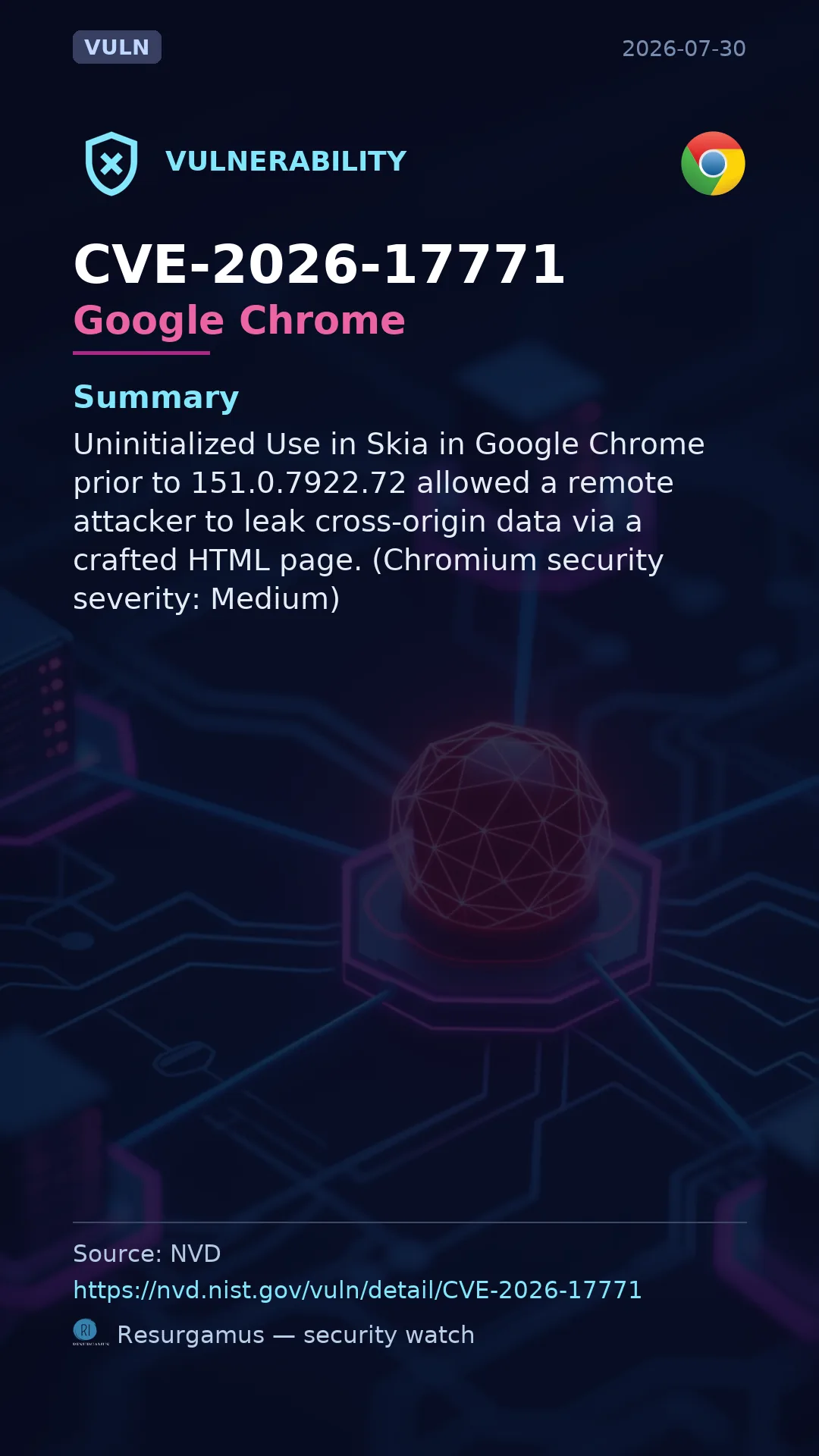 CVE-2026-17771 Google Chrome Vulnerability