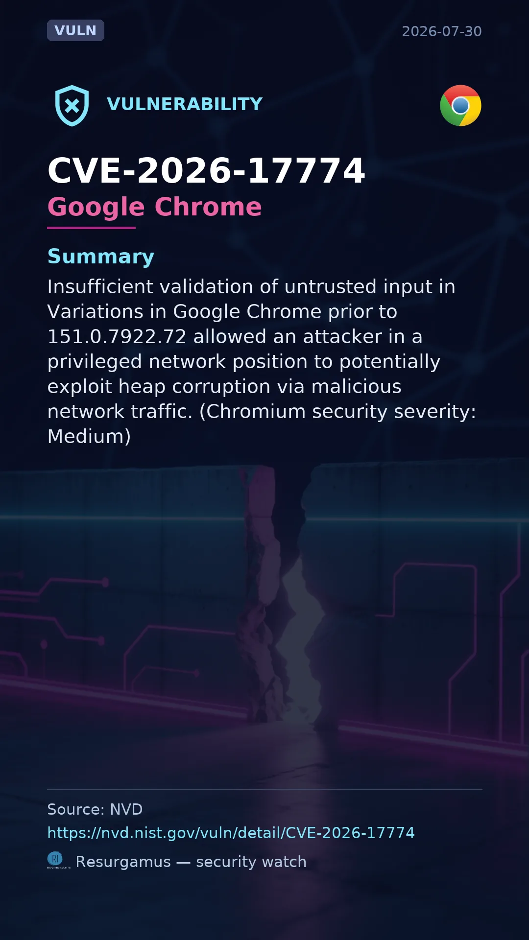 CVE-2026-17774 Google Chrome Vulnerability