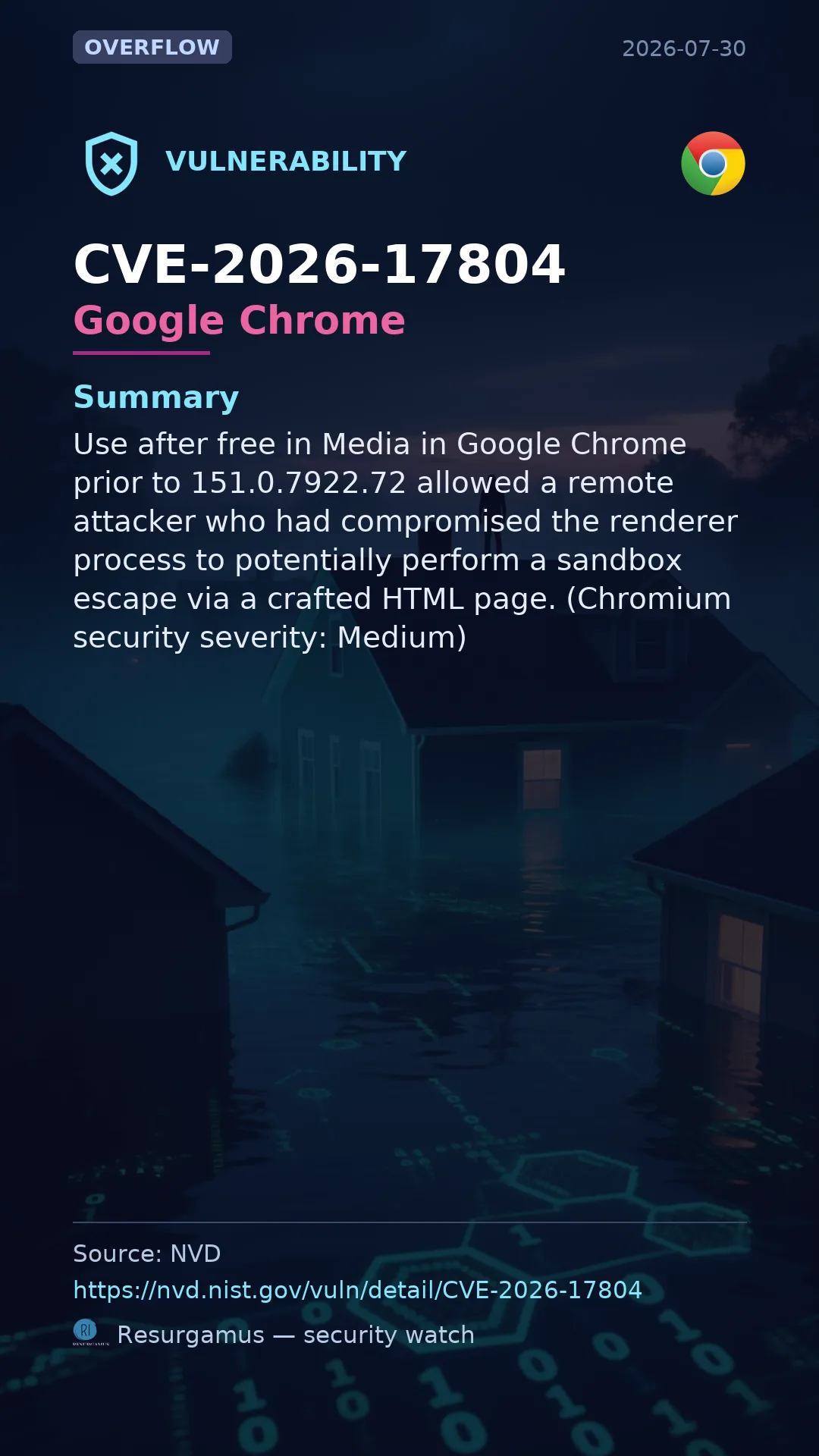CVE-2026-17804 Google Chrome Vulnerability