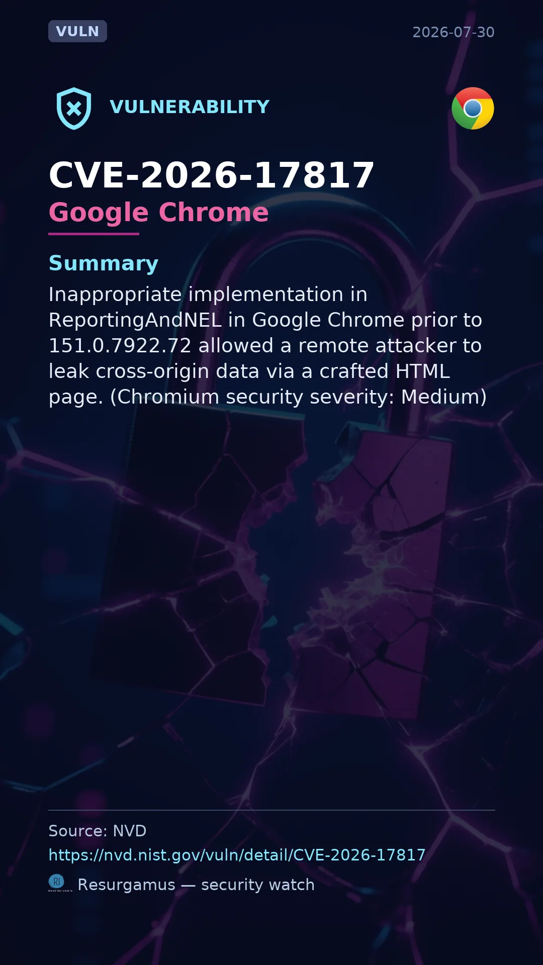 CVE-2026-17817 Google Chrome Vulnerability