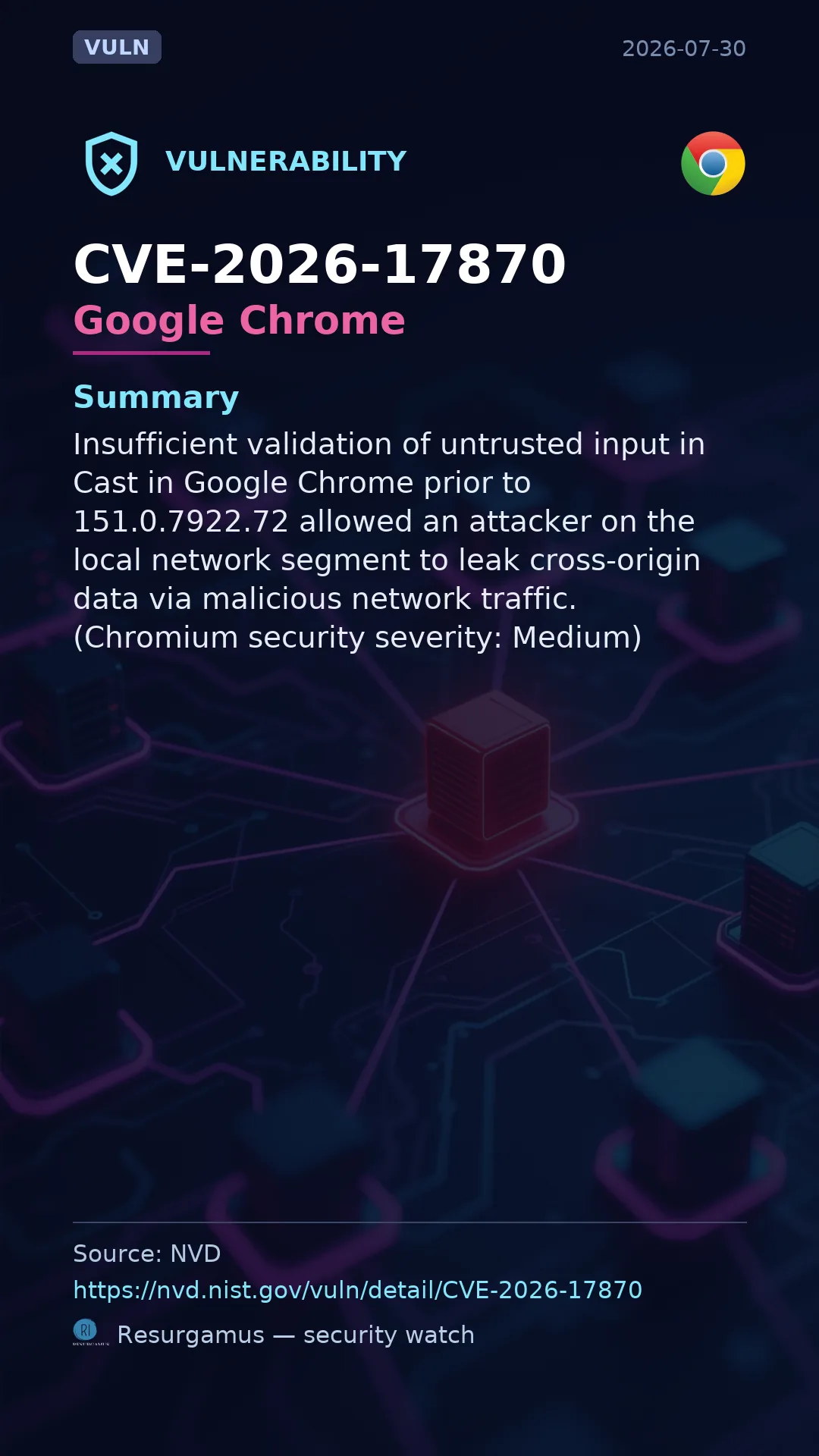 CVE-2026-17870 Google Chrome Vulnerability