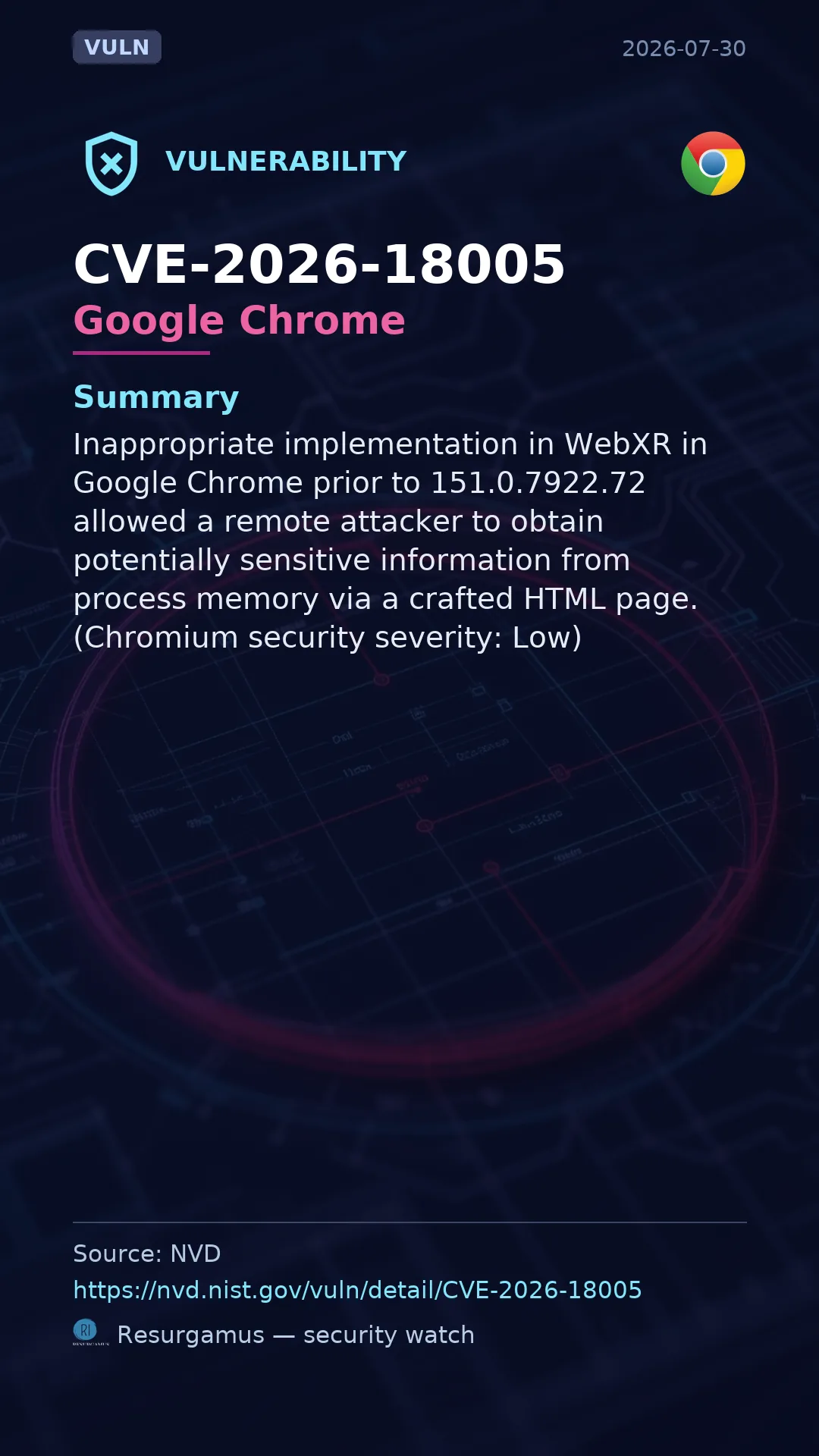 CVE-2026-18005 Google Chrome Vulnerability