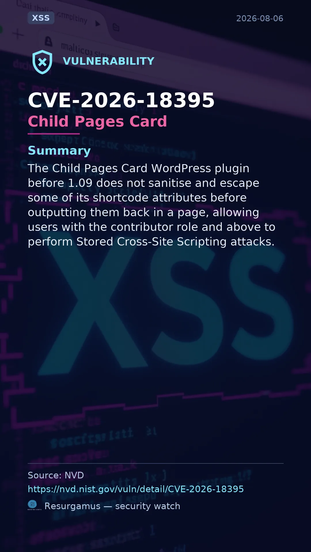 CVE-2026-18395 Child Pages Card Vulnerability