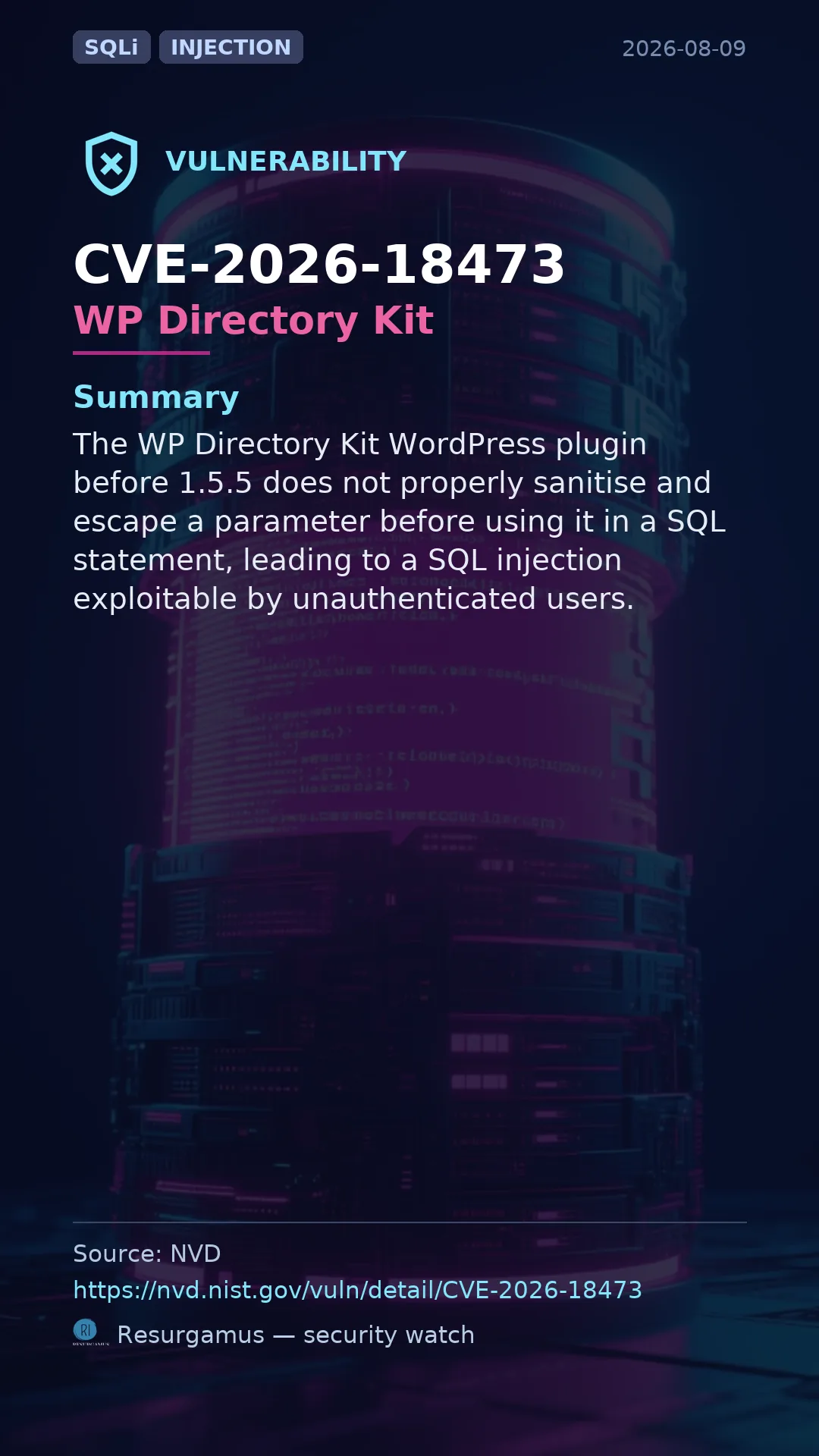 CVE-2026-18473 WP Directory Kit Vulnerability