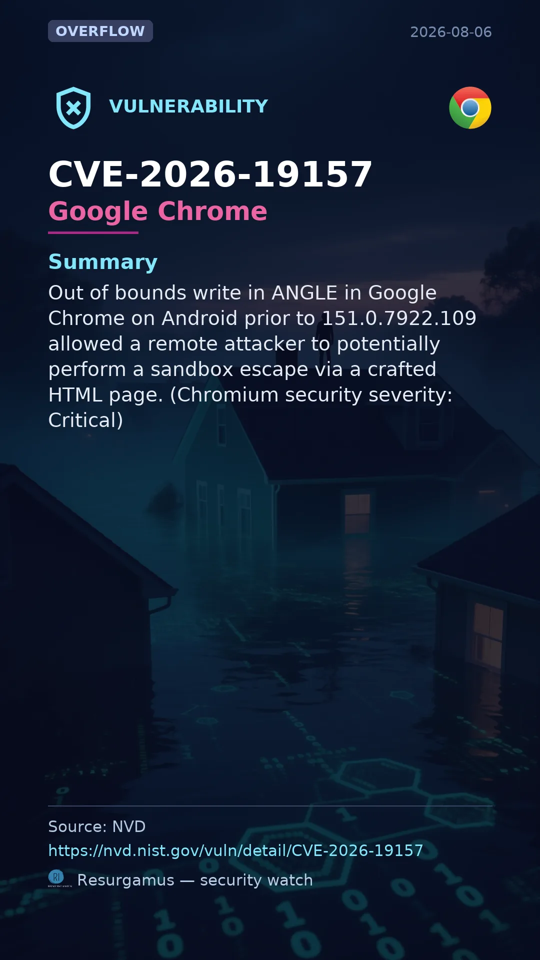 CVE-2026-19157 Google Chrome Vulnerability