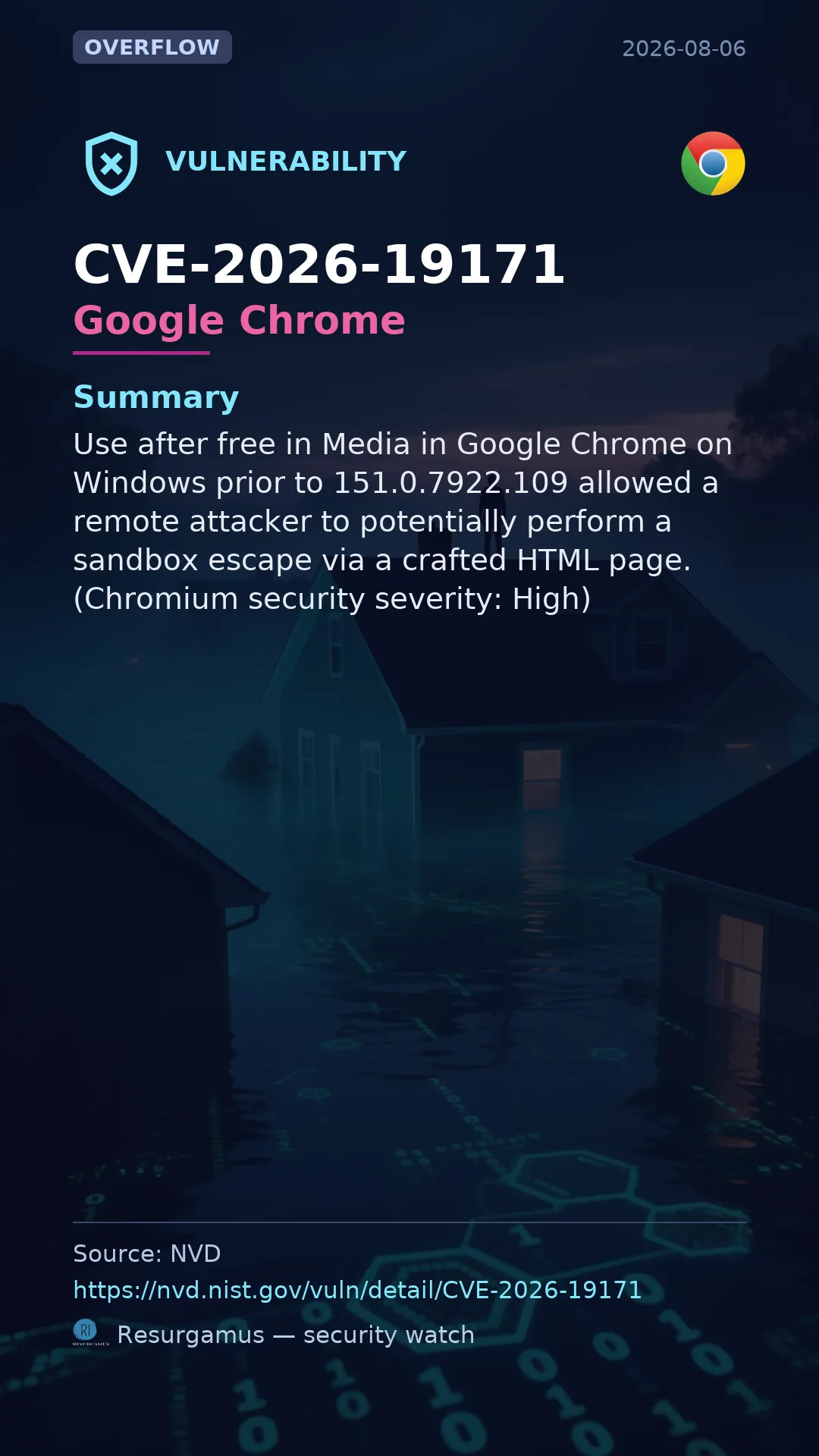 CVE-2026-19171 Google Chrome Vulnerability