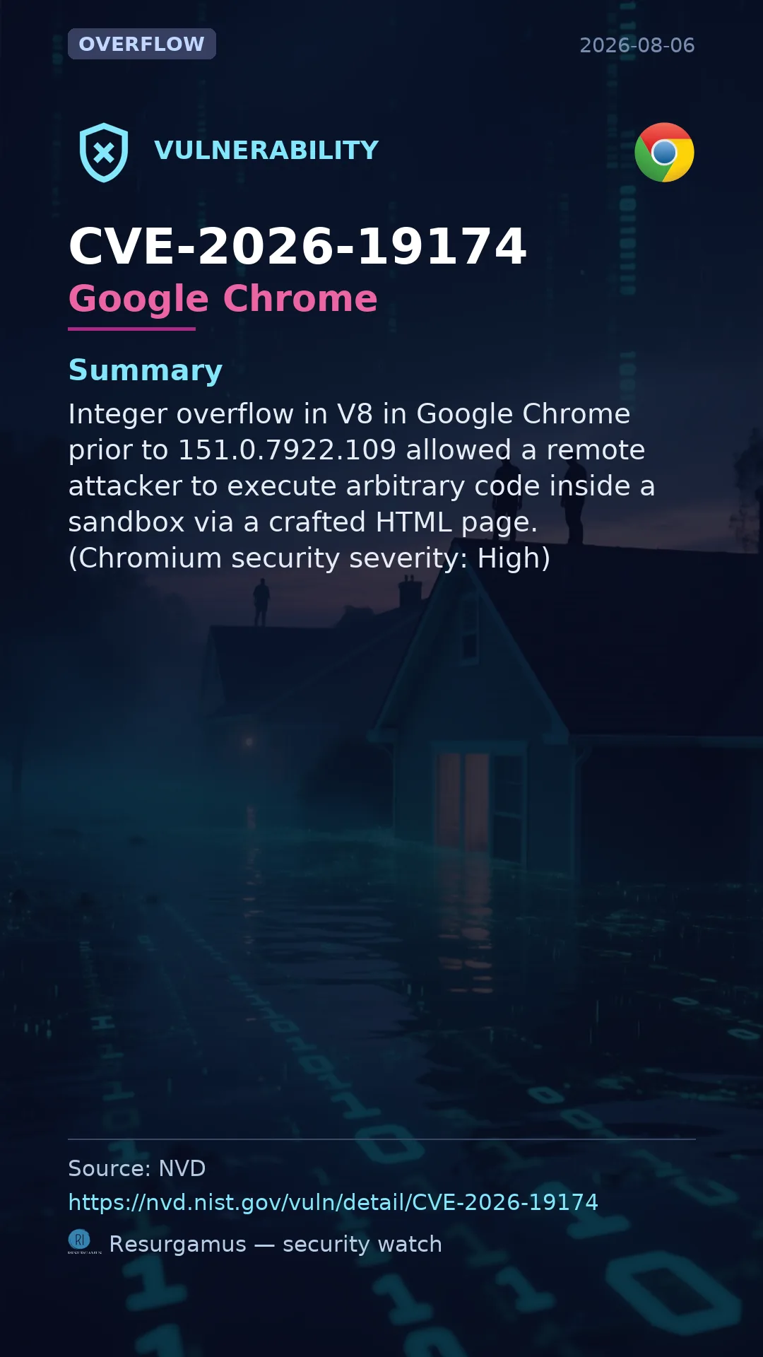 CVE-2026-19174 Google Chrome Vulnerability