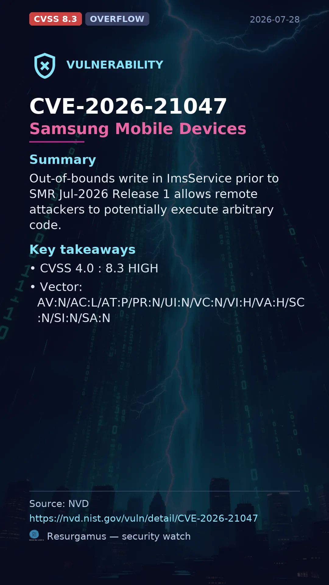 CVE-2026-21047 Samsung Mobile Devices Vulnerability
