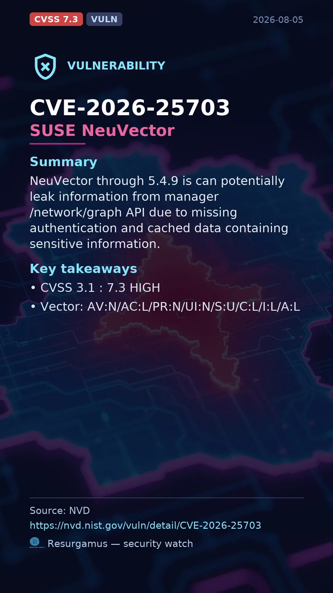 CVE-2026-25703 SUSE NeuVector Vulnerability