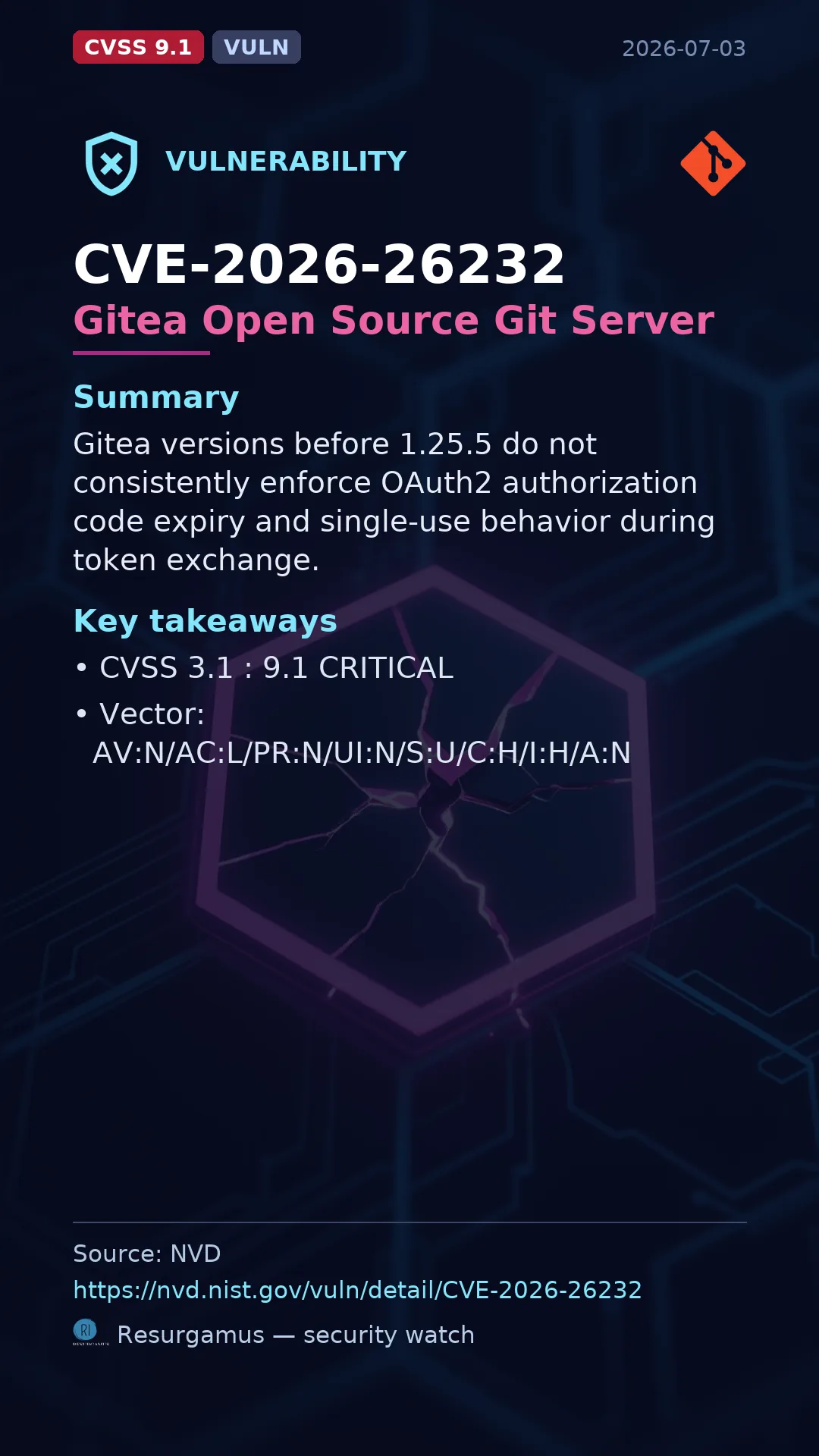 CVE-2026-26232 Gitea Open Source Git Server Vulnerability