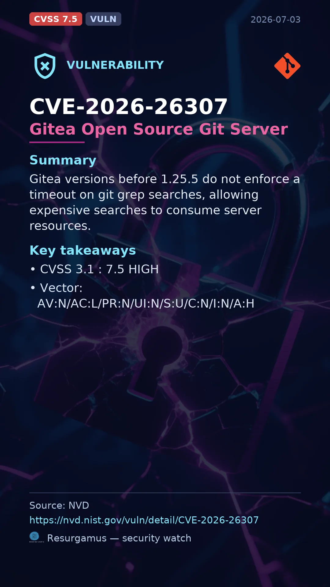 CVE-2026-26307 Gitea Open Source Git Server Vulnerability