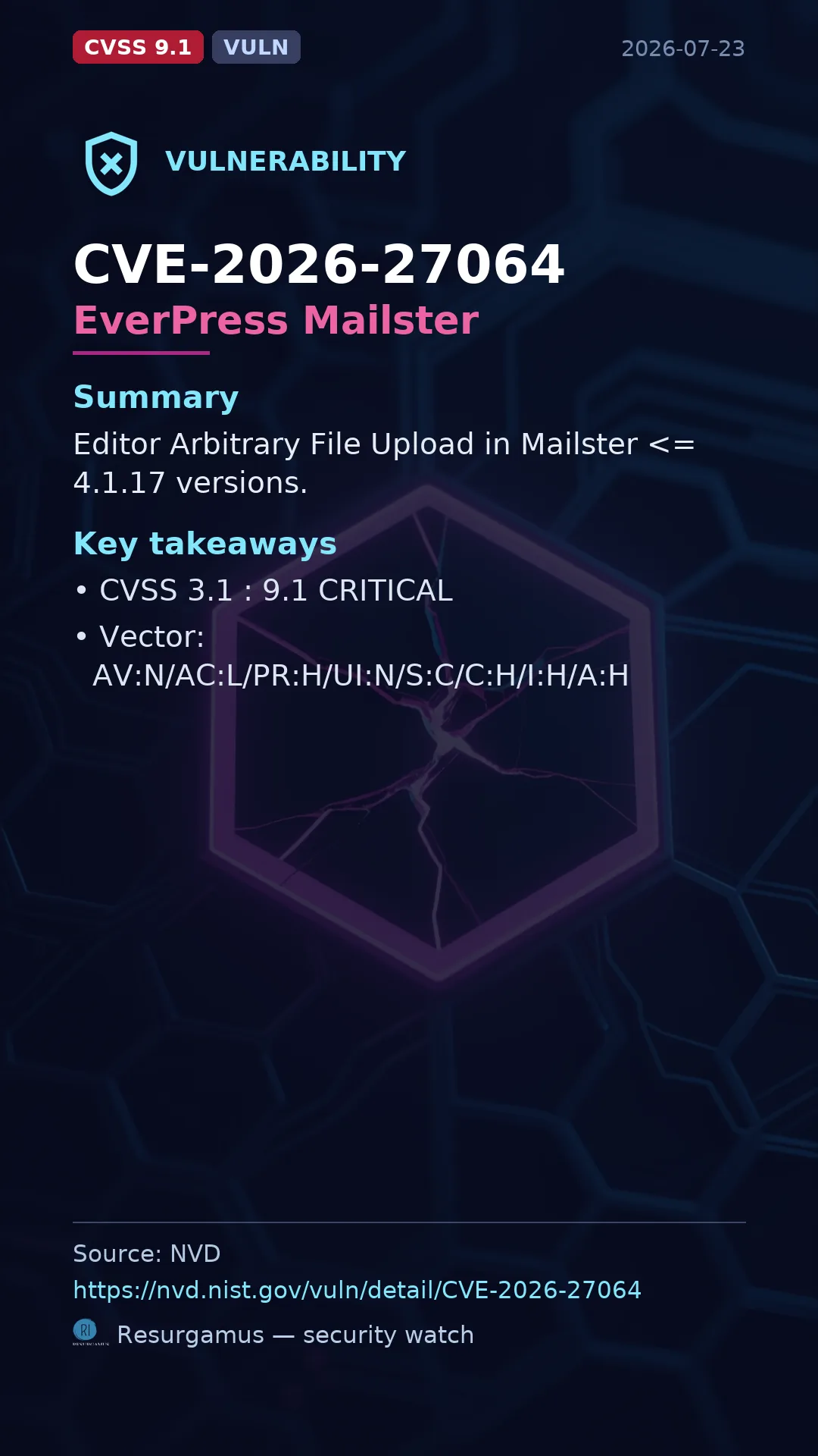 CVE-2026-27064 EverPress Mailster Vulnerability