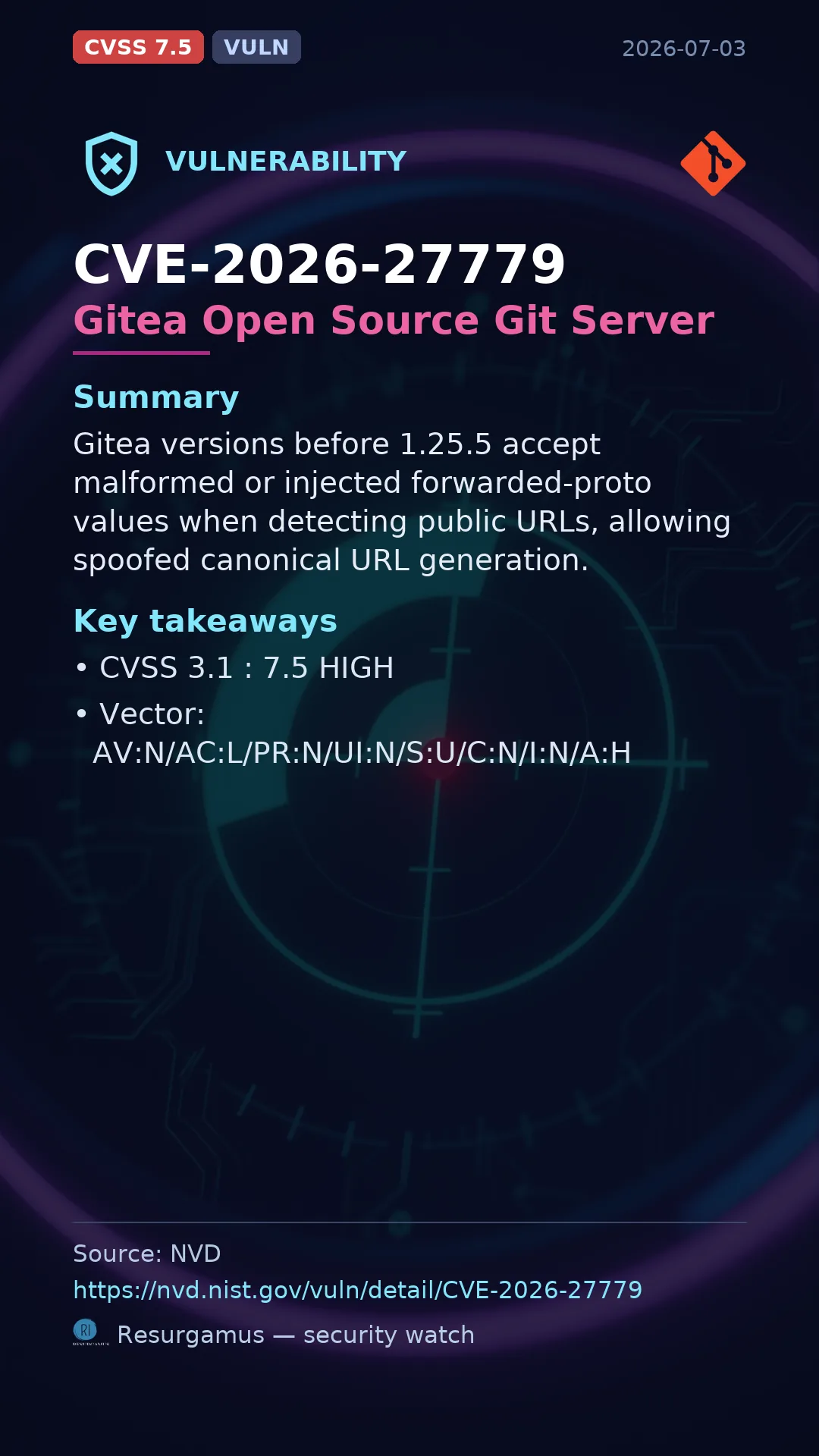 CVE-2026-27779 Gitea Open Source Git Server Vulnerability