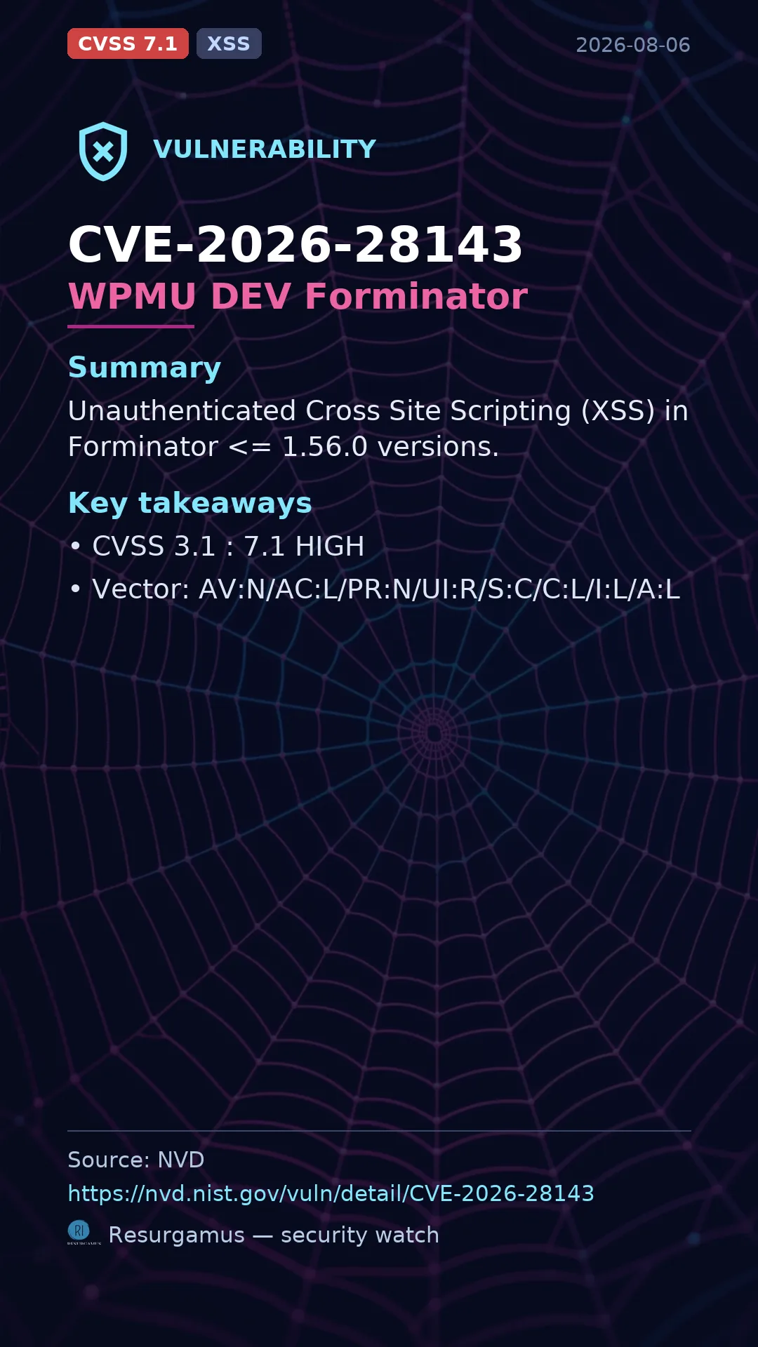 CVE-2026-28143 WPMU DEV Forminator Vulnerability