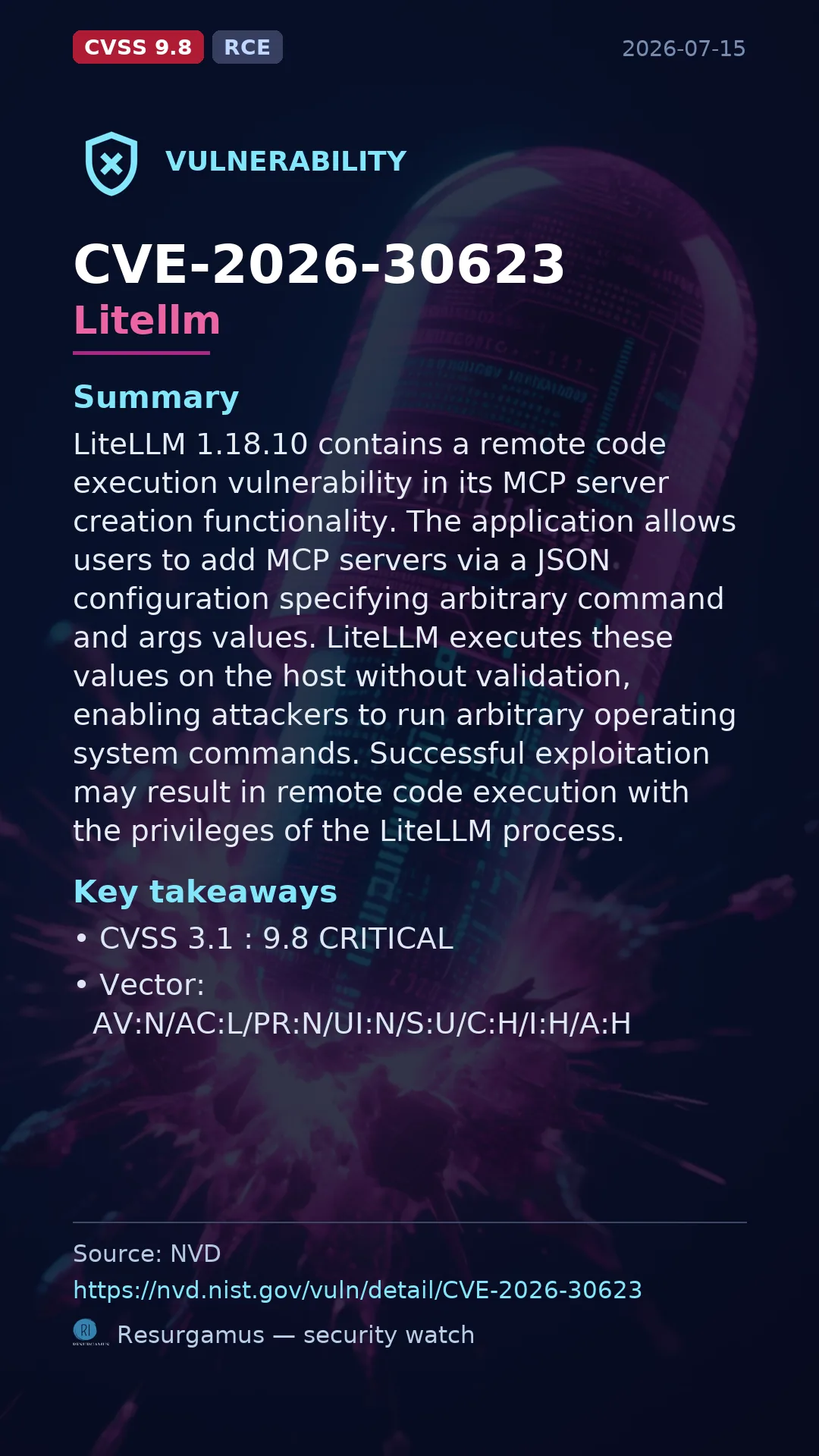 CVE-2026-30623 Litellm Vulnerability