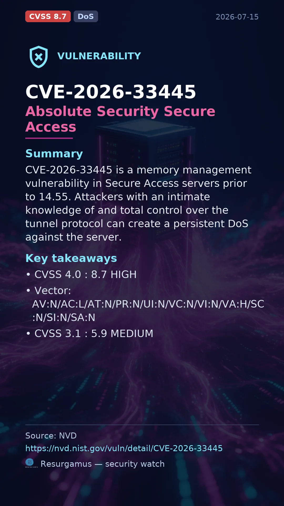 CVE-2026-33445 Absolute Security Secure Access Vulnerability
