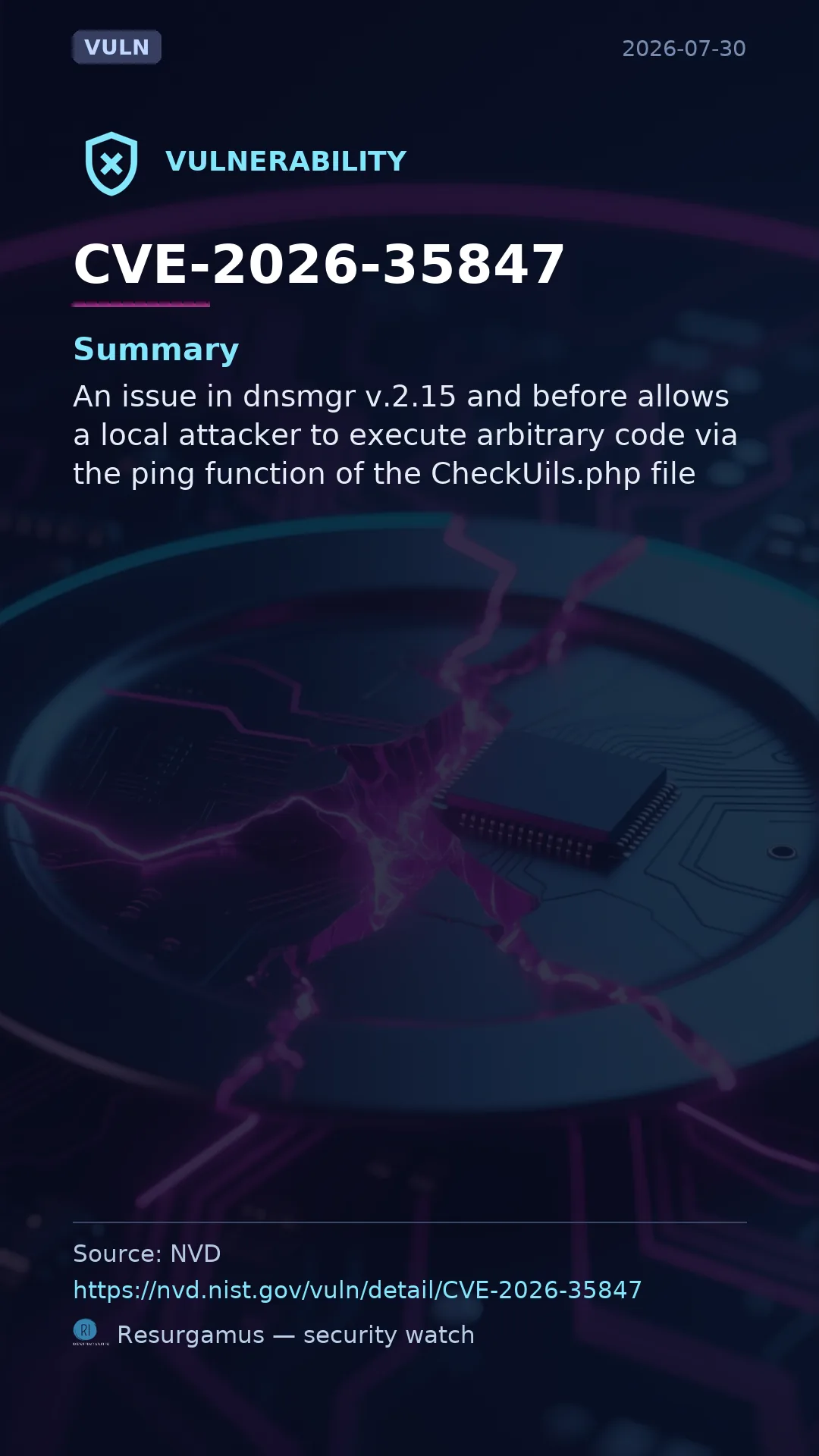 CVE-2026-35847  Vulnerability