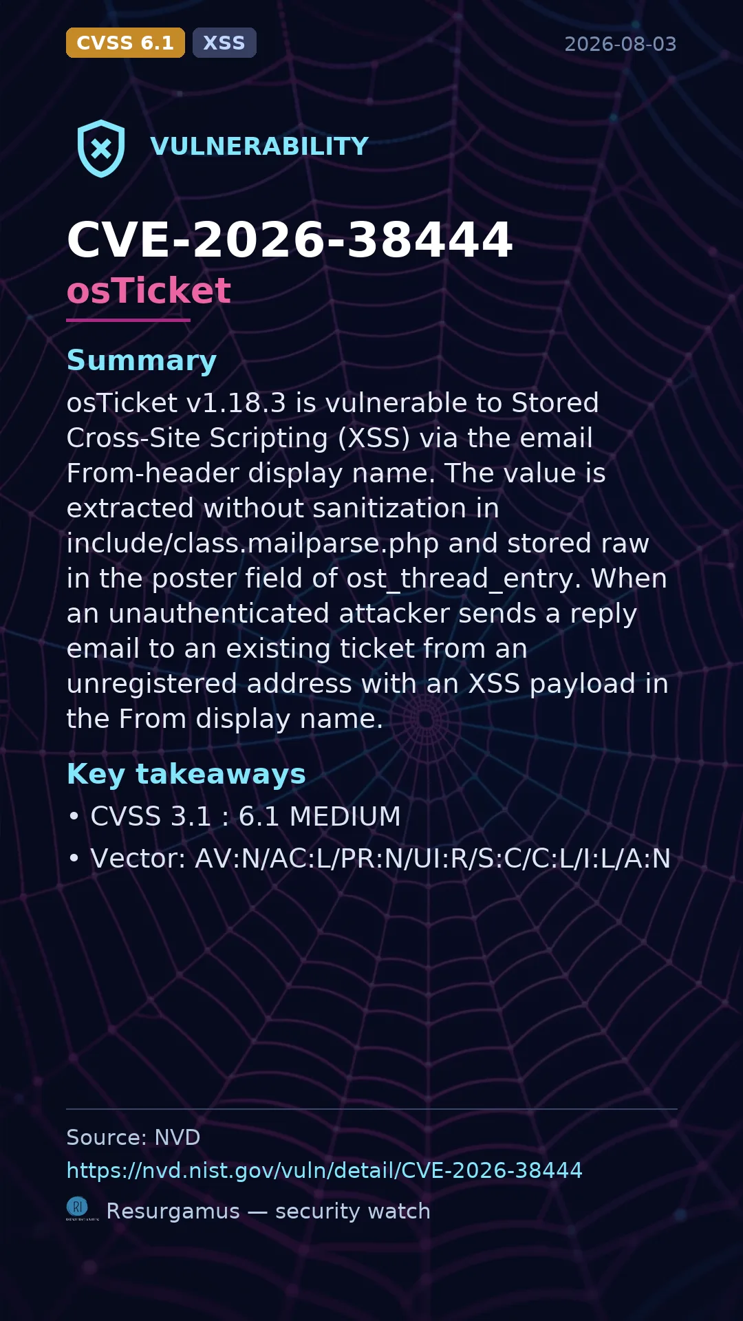 CVE-2026-38444 osTicket Vulnerability