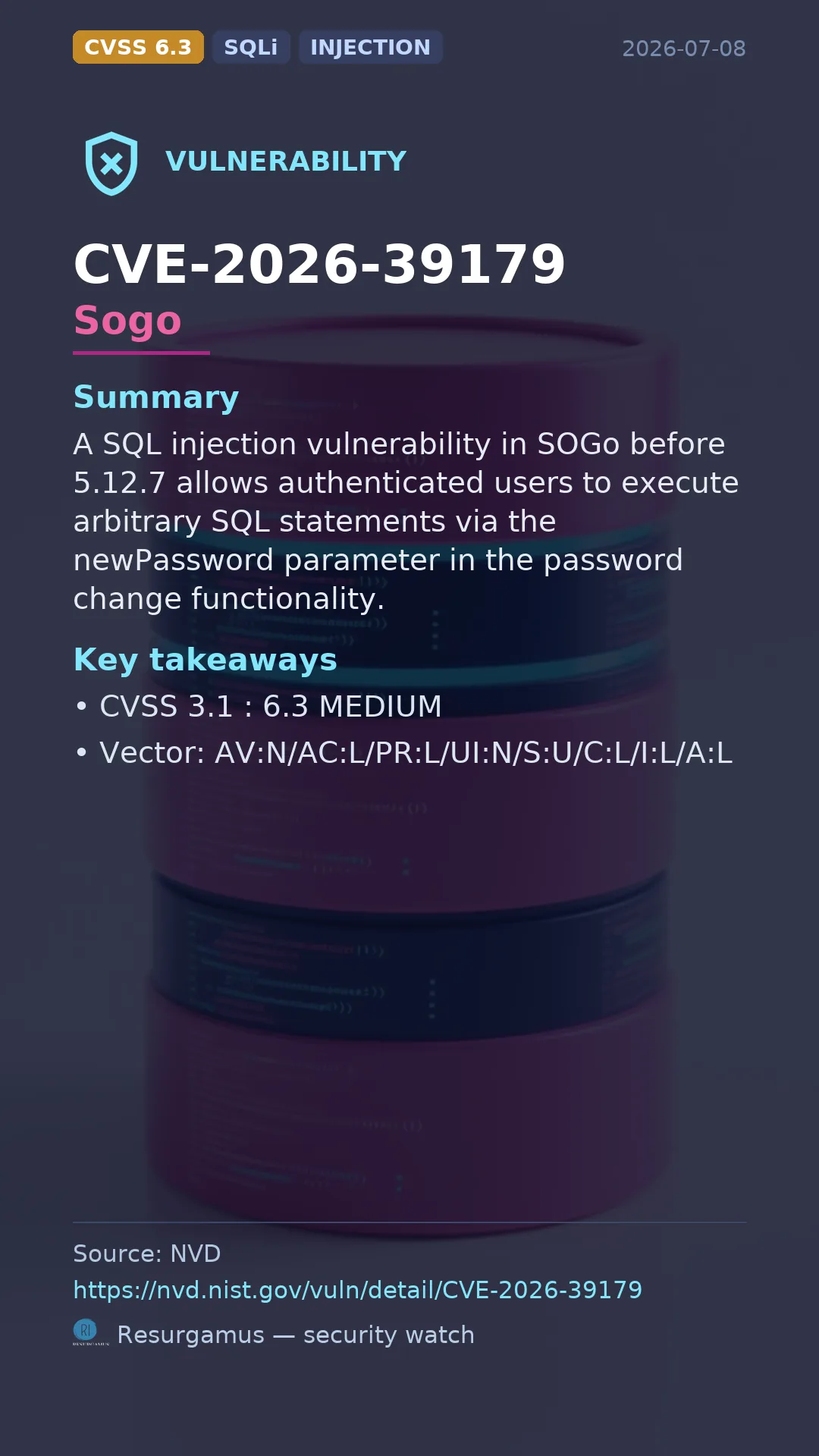 CVE-2026-39179 Sogo Vulnerability