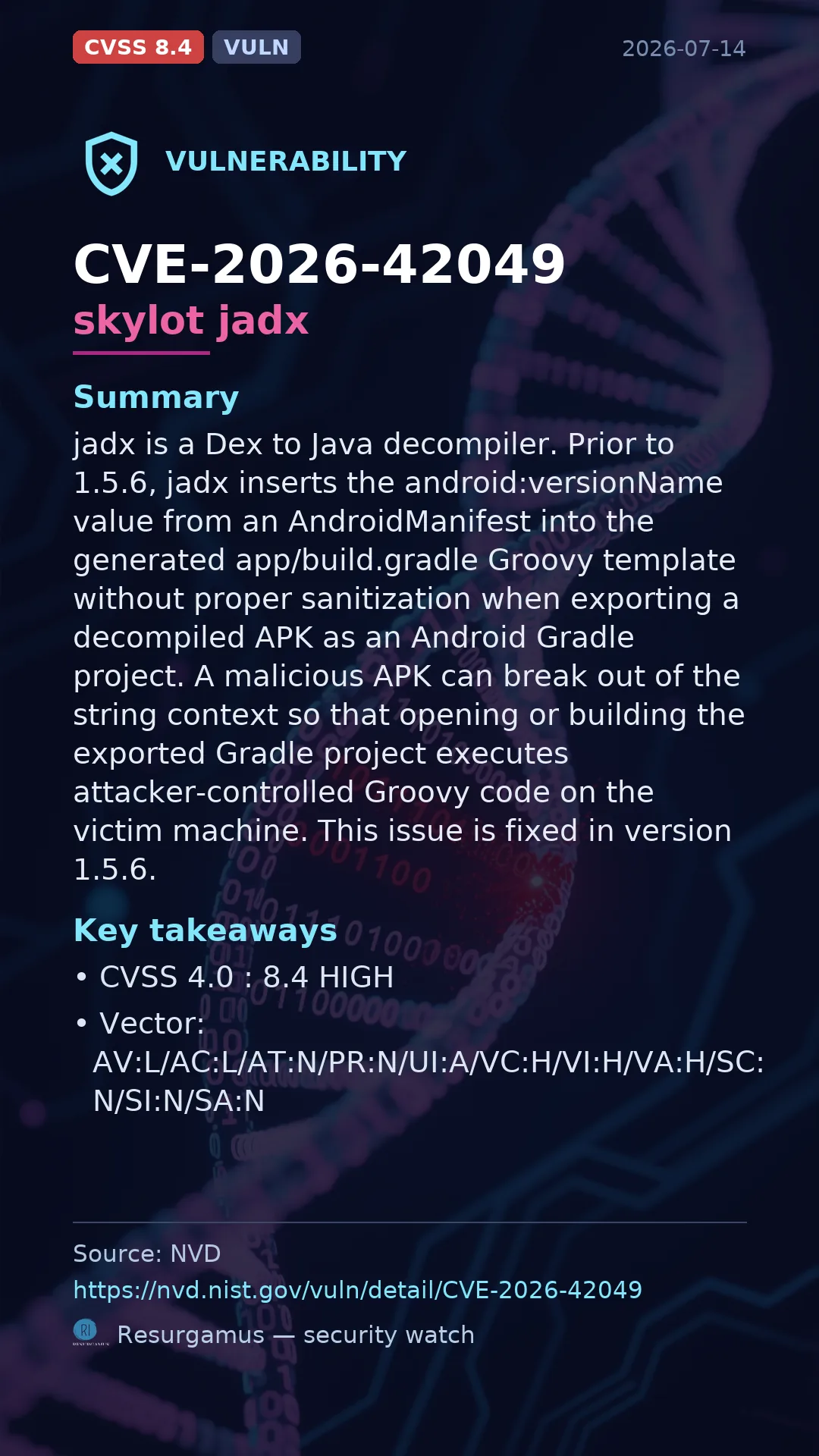 CVE-2026-42049 skylot jadx Vulnerability