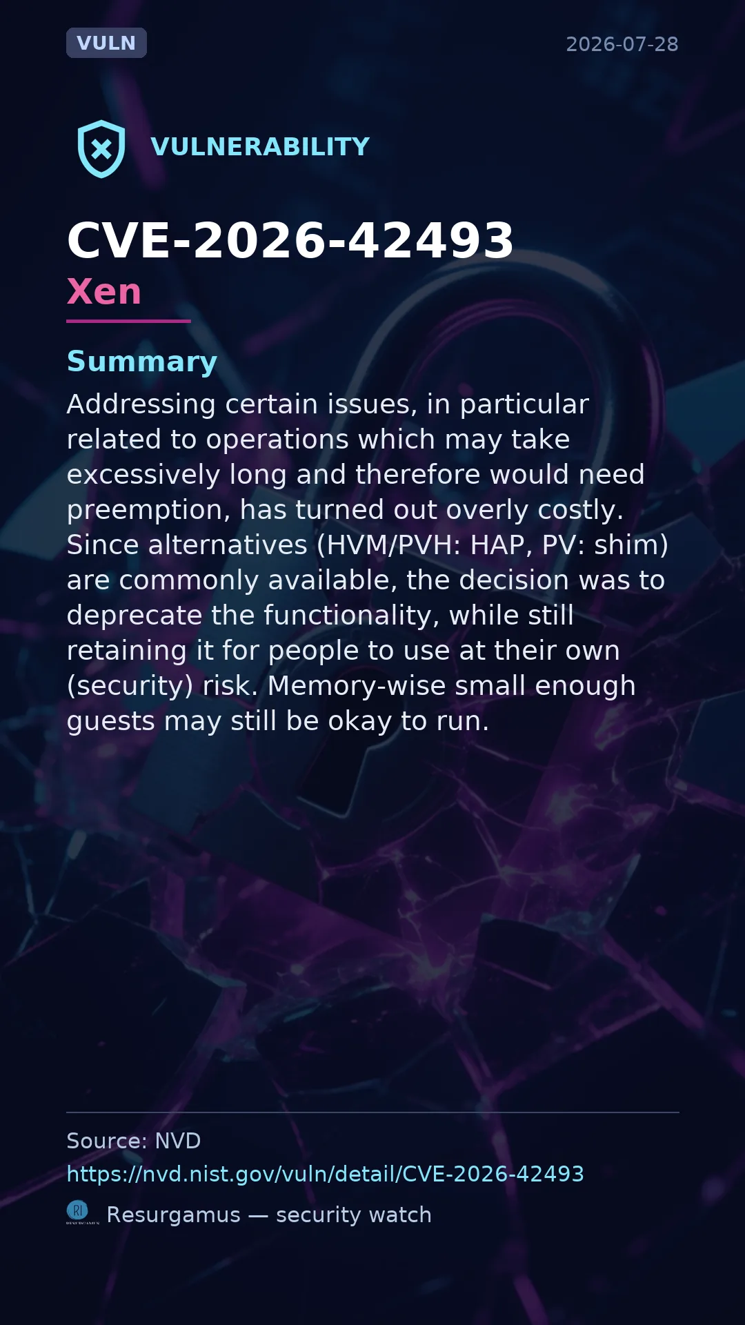 CVE-2026-42493 Xen Vulnerability