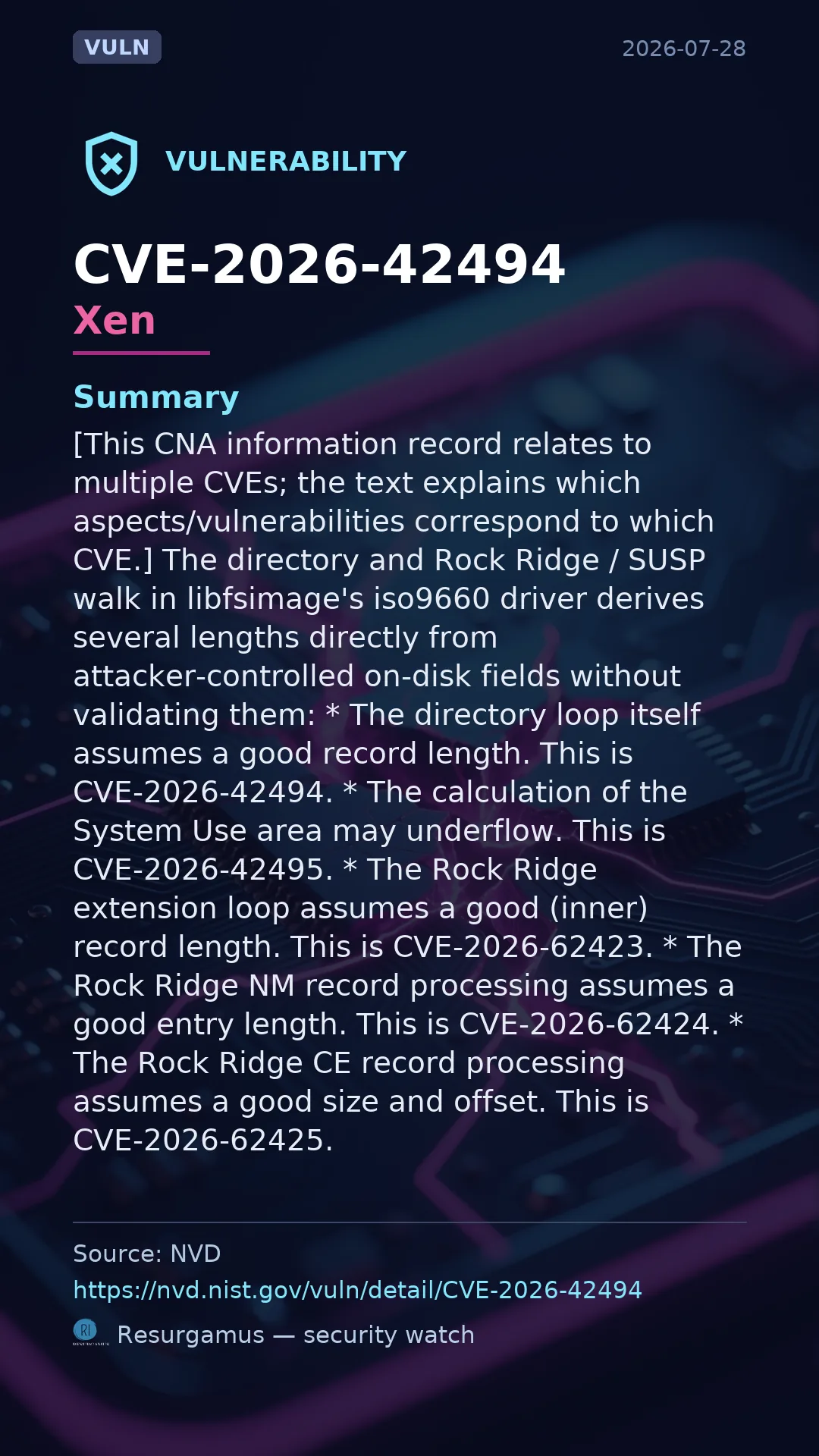 CVE-2026-42494 Xen Vulnerability