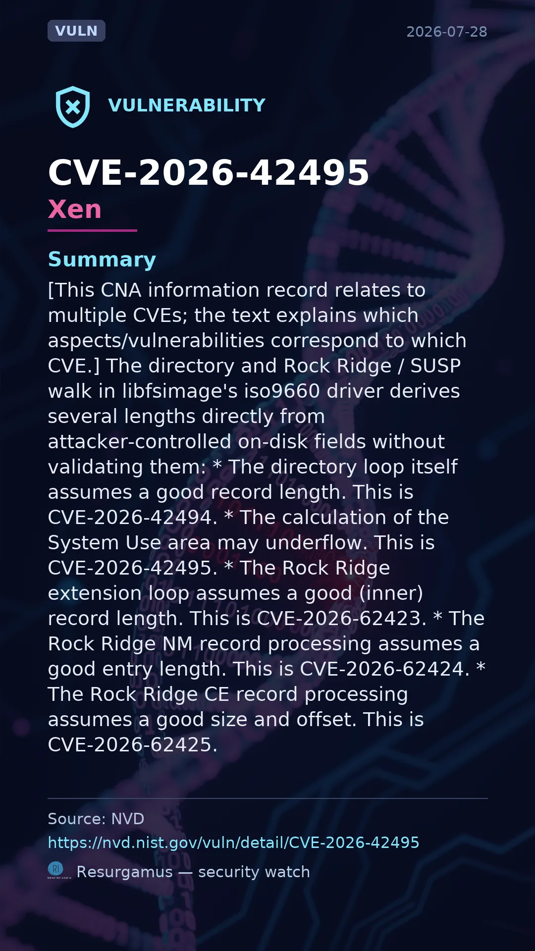 CVE-2026-42495 Xen Vulnerability