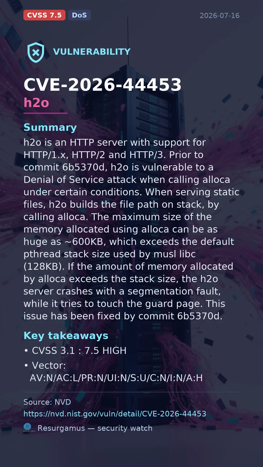 CVE-2026-44453 h2o Vulnerability