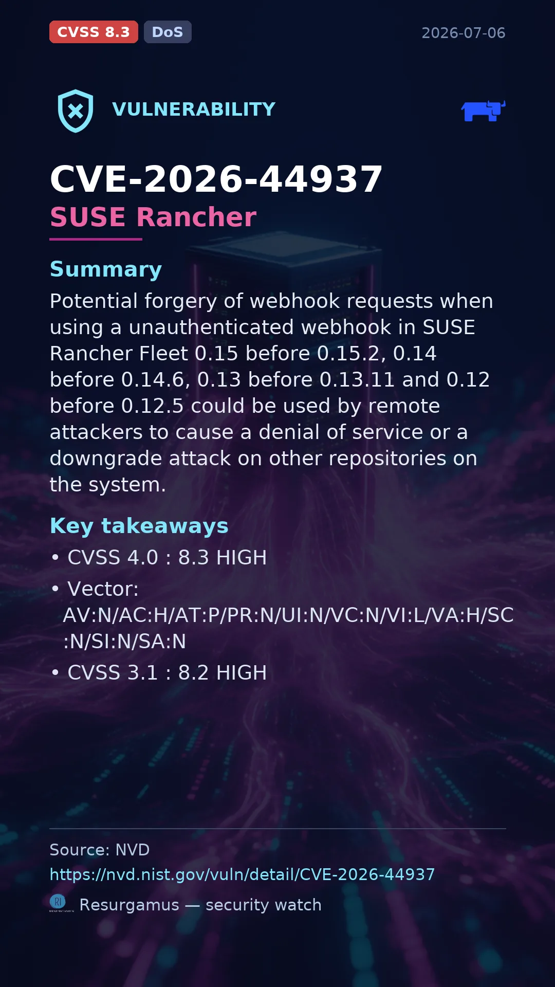 CVE-2026-44937 SUSE Rancher Vulnerability